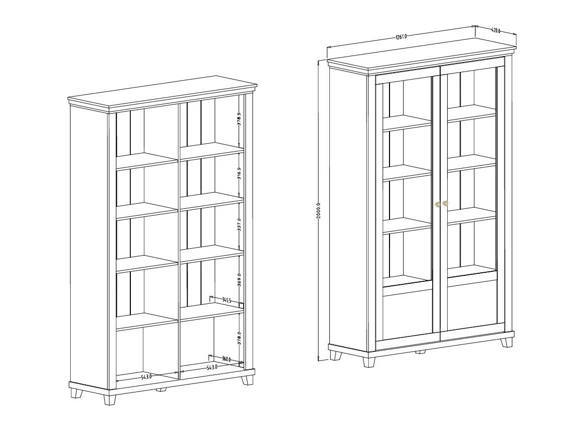 Regal Tolnue 102 (Svetlo bež + Hrast)