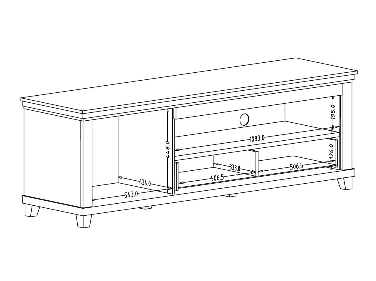 TV-omarica Tolnue 104 (Svetlo bež + Hrast)