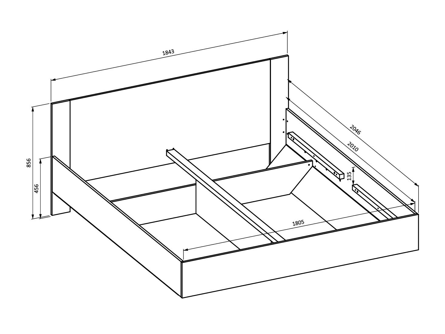 Postelja Mirsevi 106 (180 x 200 cm)