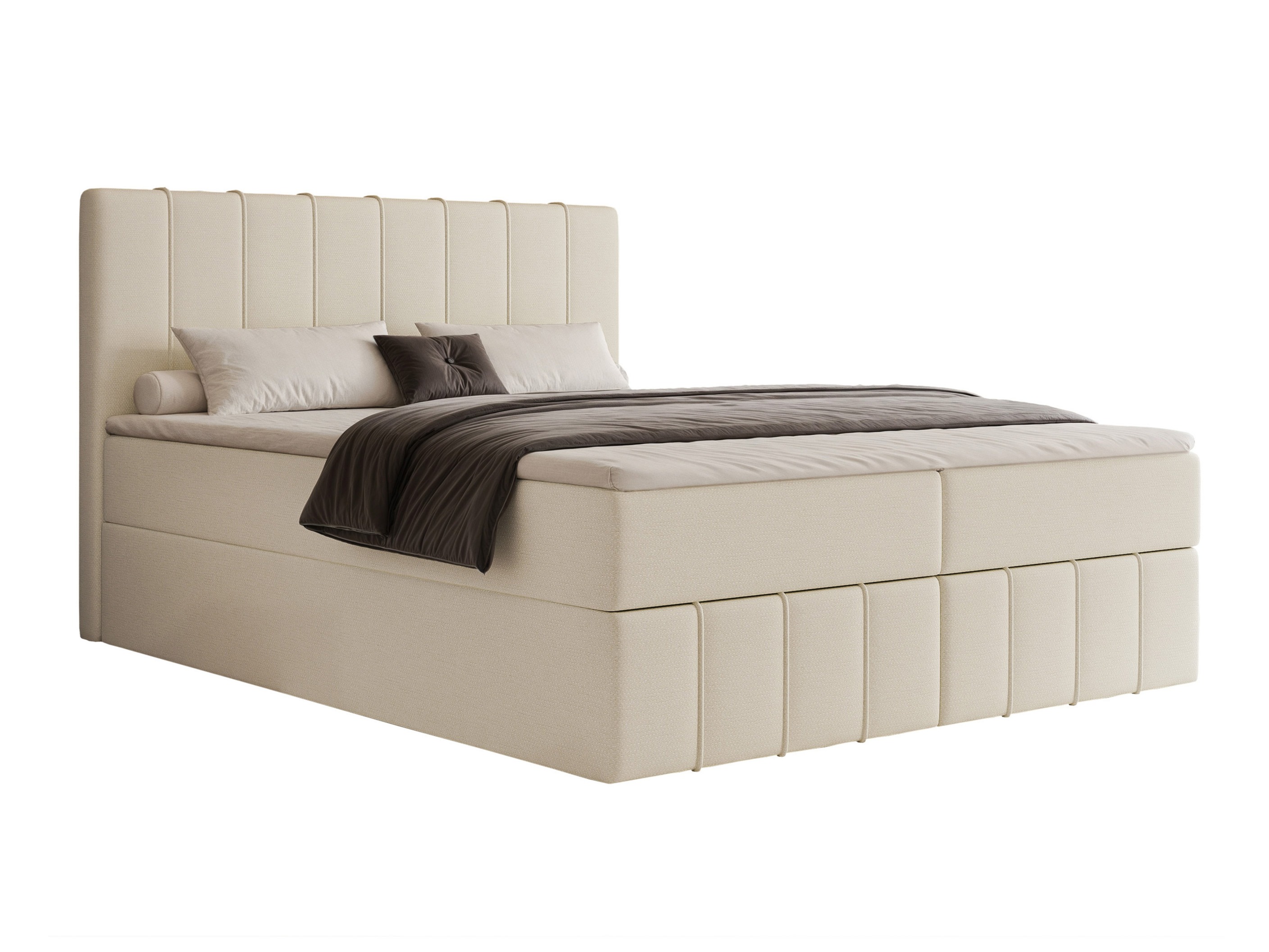 Boxspring postelja Martinez 125 (Lumi 03)