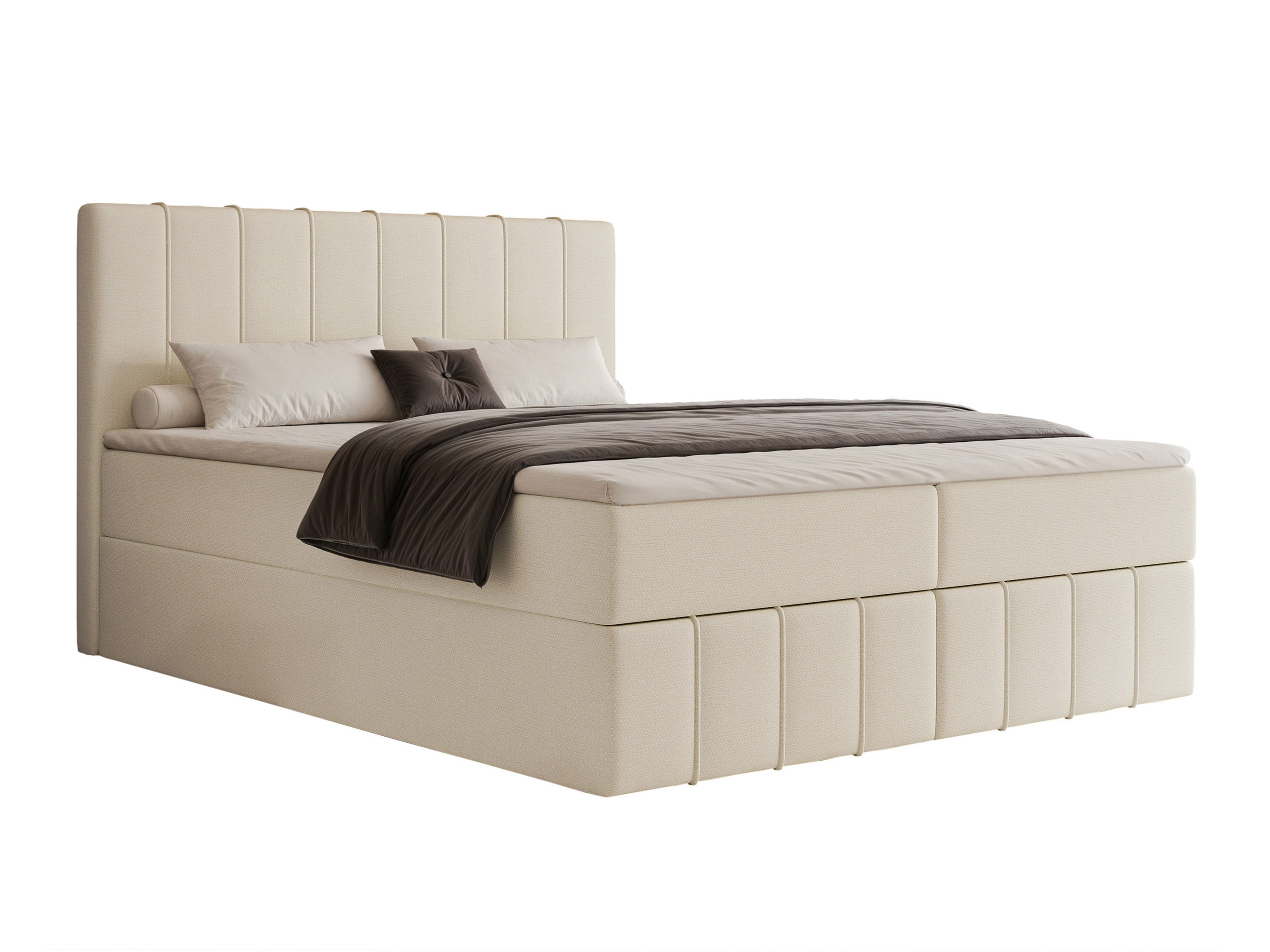 Boxspring postelja Martinez 125 (Lumi 03)