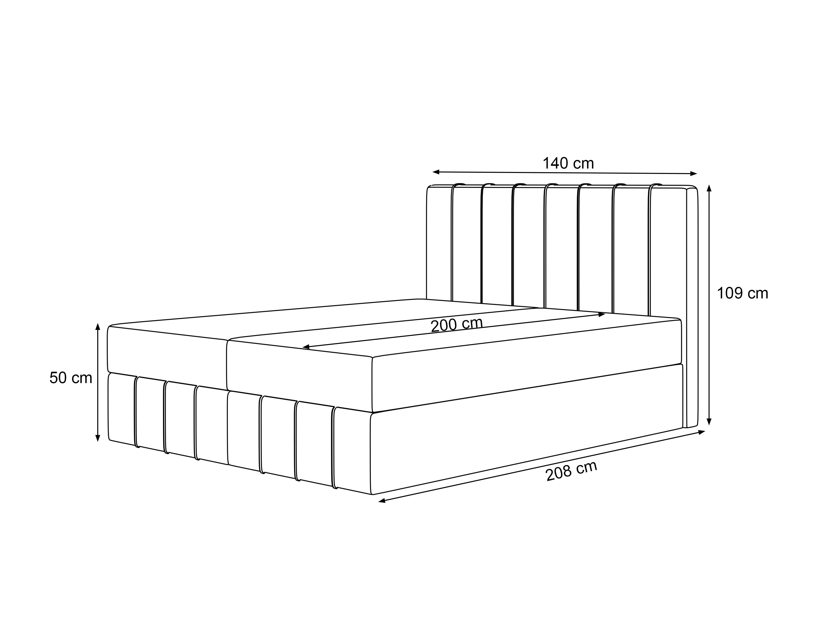 Boxspring postelja Martinez 125 (Lumi 11)