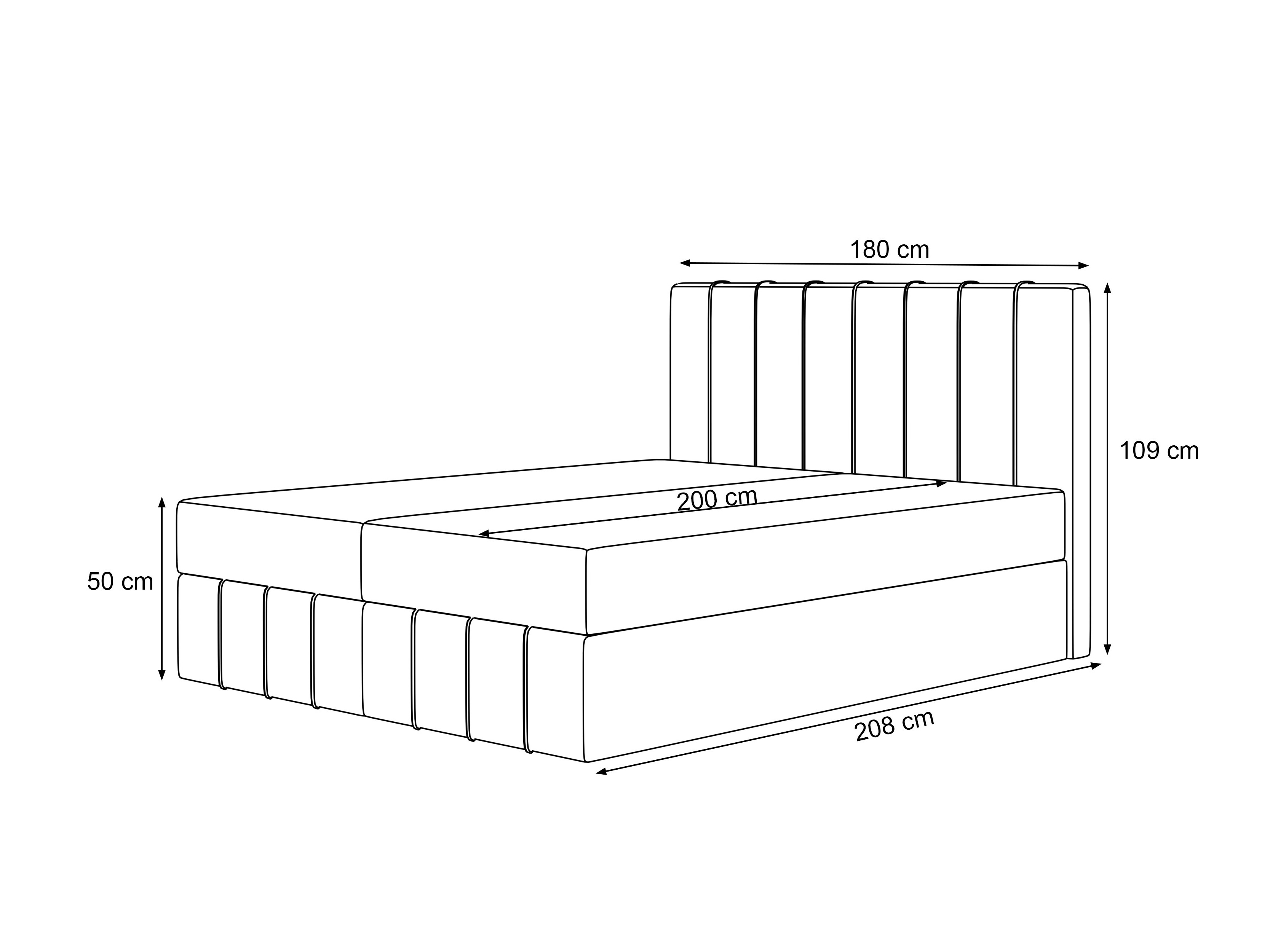 Boxspring postelja Martinez 125 (Lumi 11)