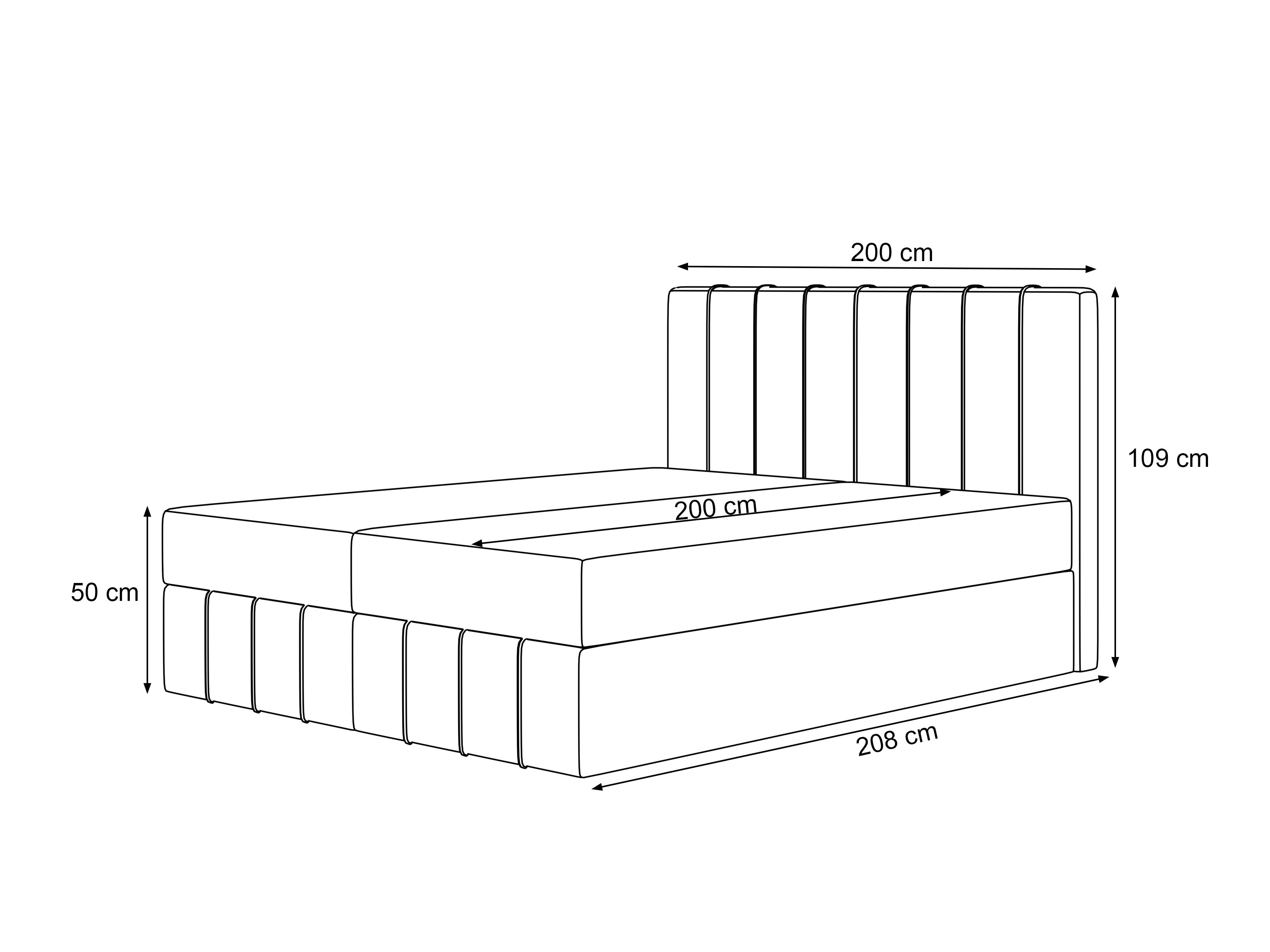 Boxspring postelja Martinez 125 (Lumi 11)