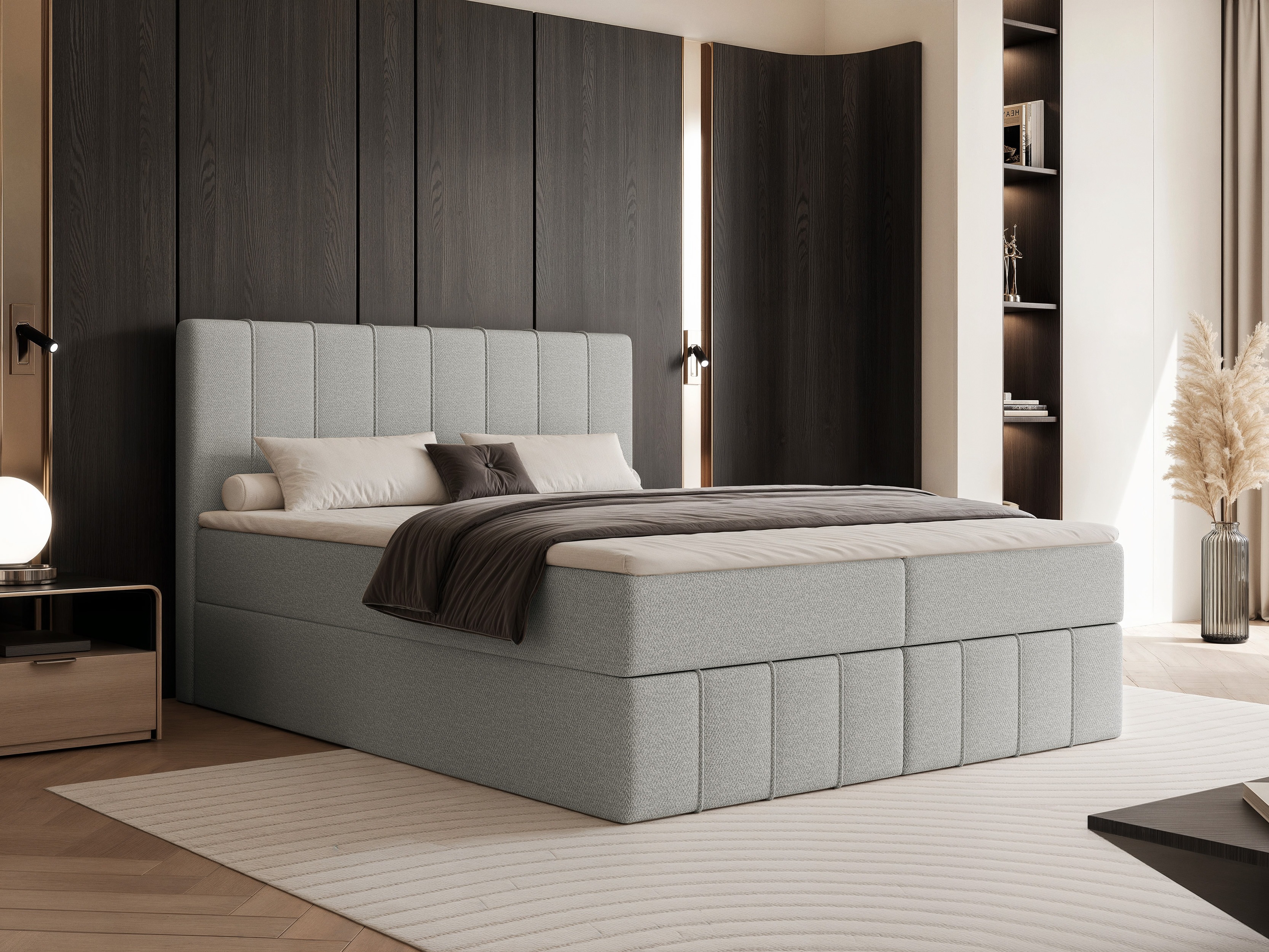 Boxspring postelja Martinez 125 (Lumi 84)