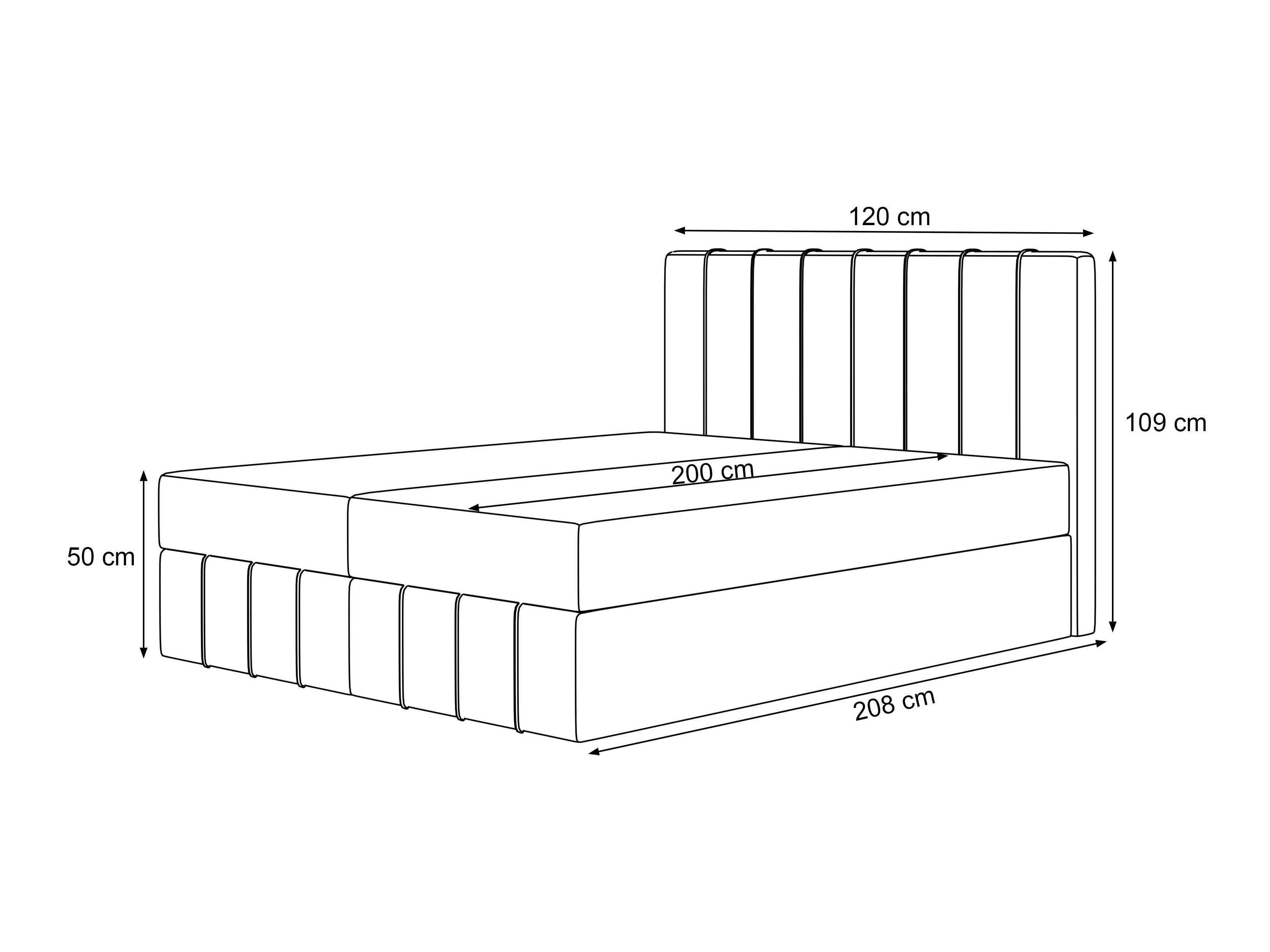 Boxspring postelja Martinez 125 (Melody 07)