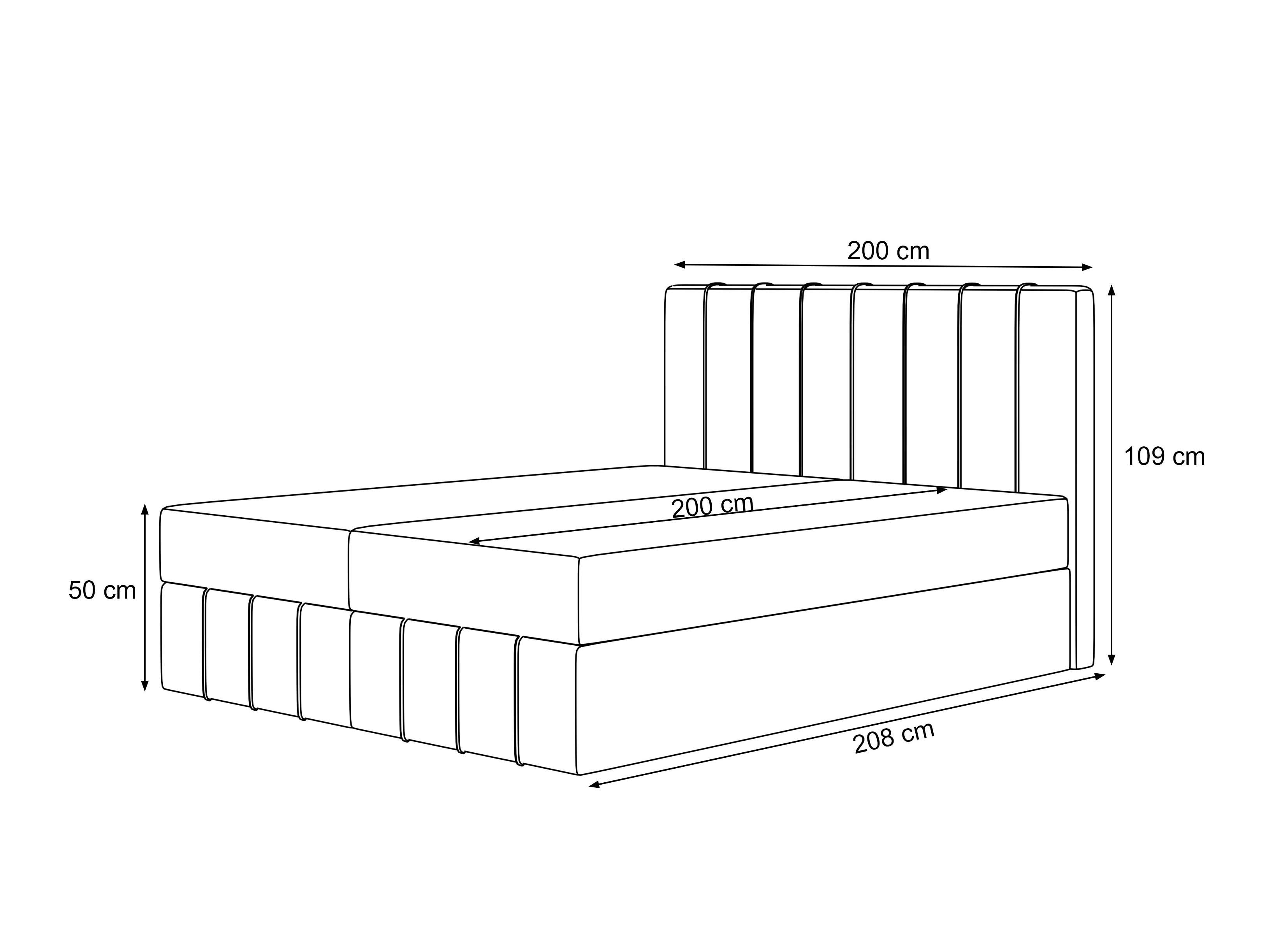 Boxspring postelja Martinez 125 (Melody 13)
