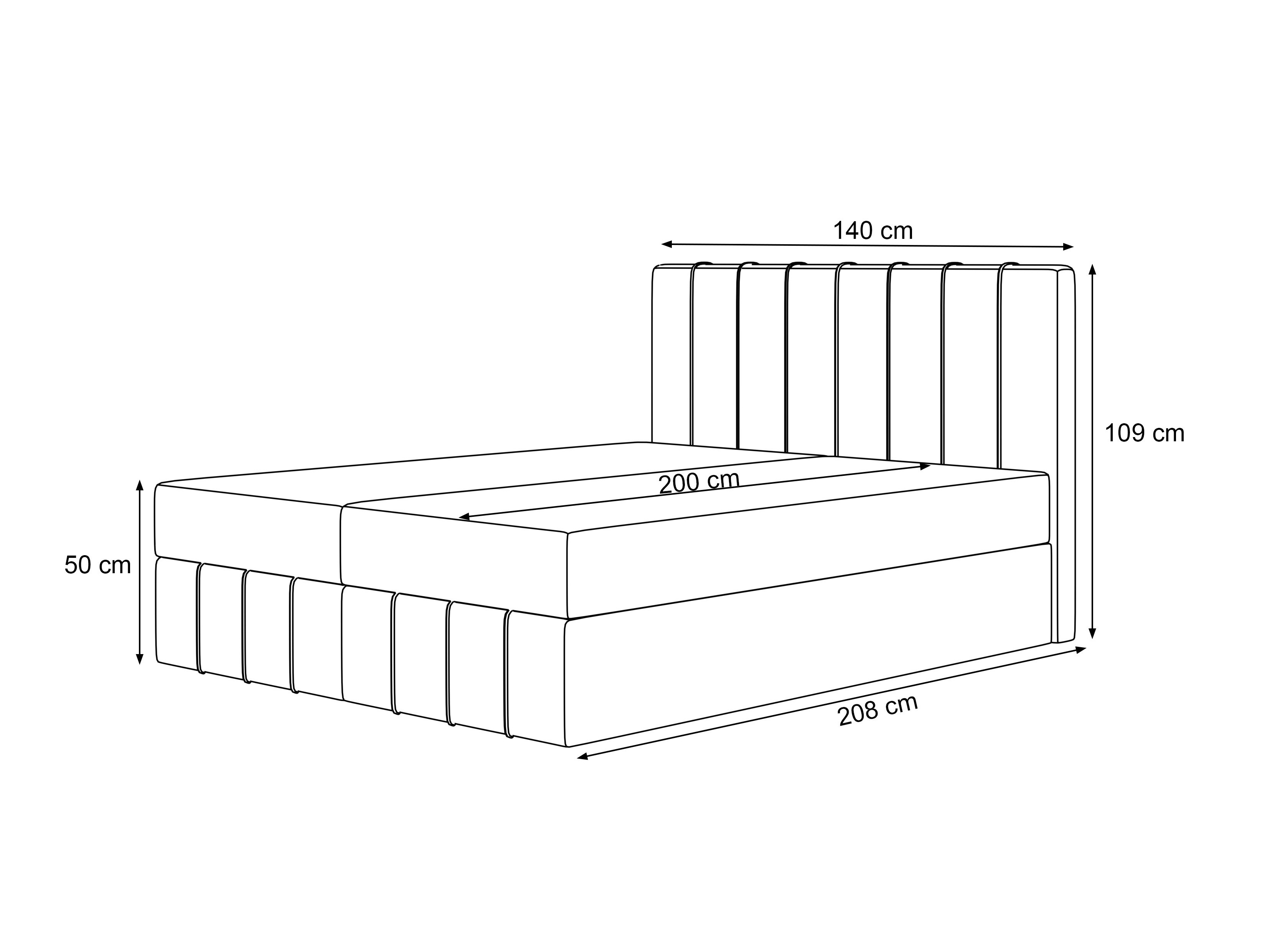 Boxspring postelja Martinez 125 (Melody 13)