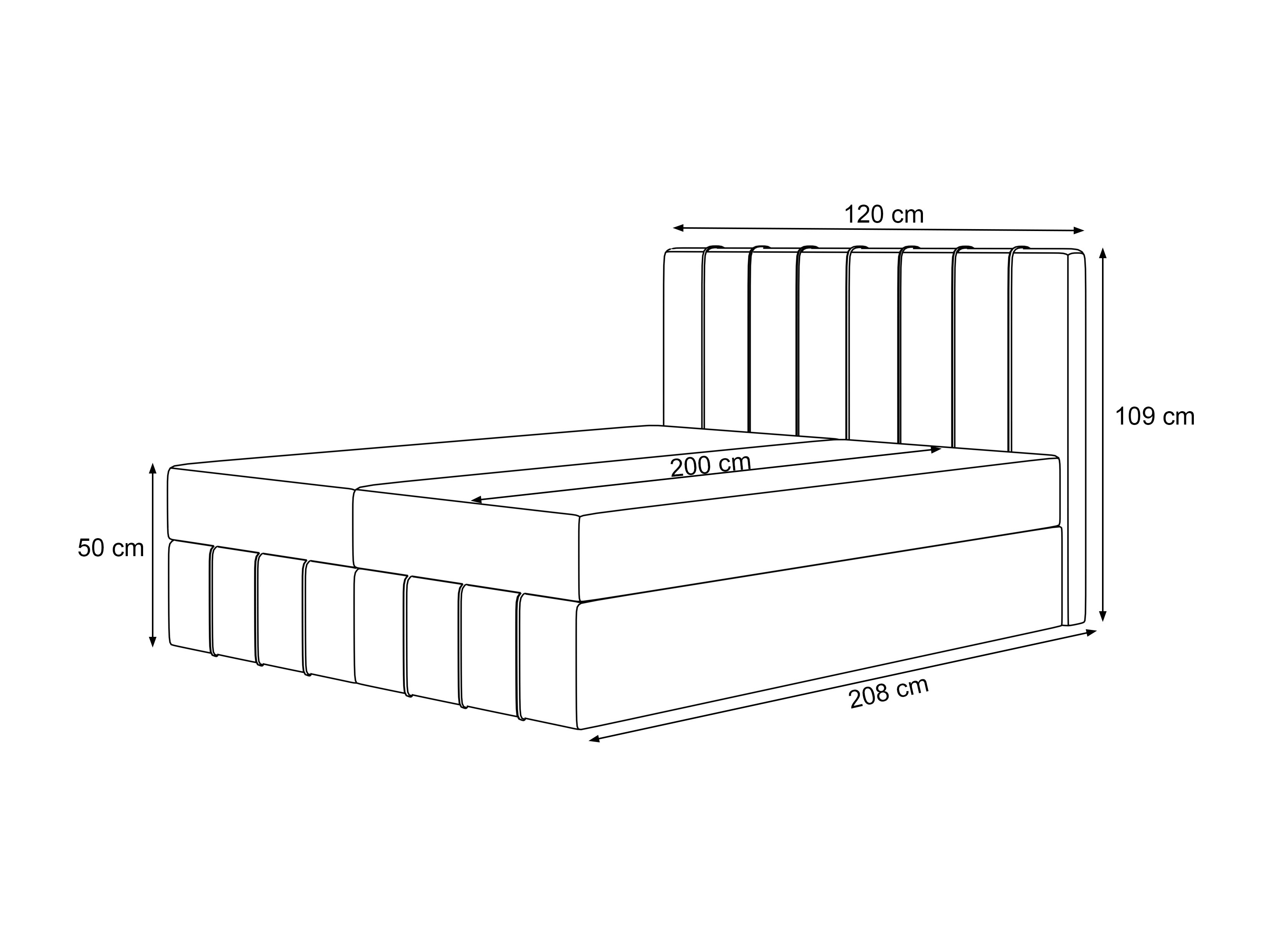 Boxspring postelja Martinez 125 (Melody 13)