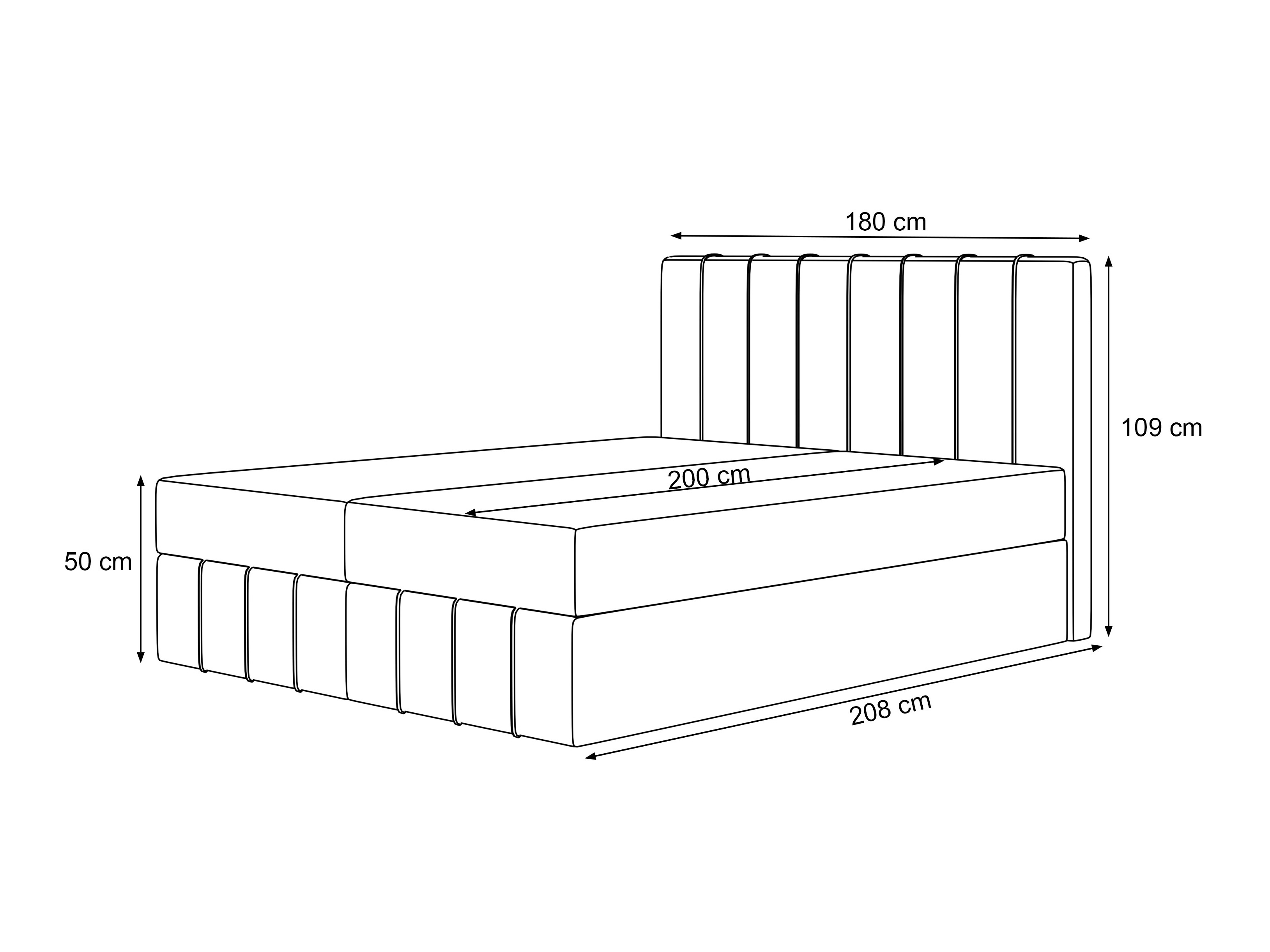 Boxspring postelja Martinez 125 (Piane 03)