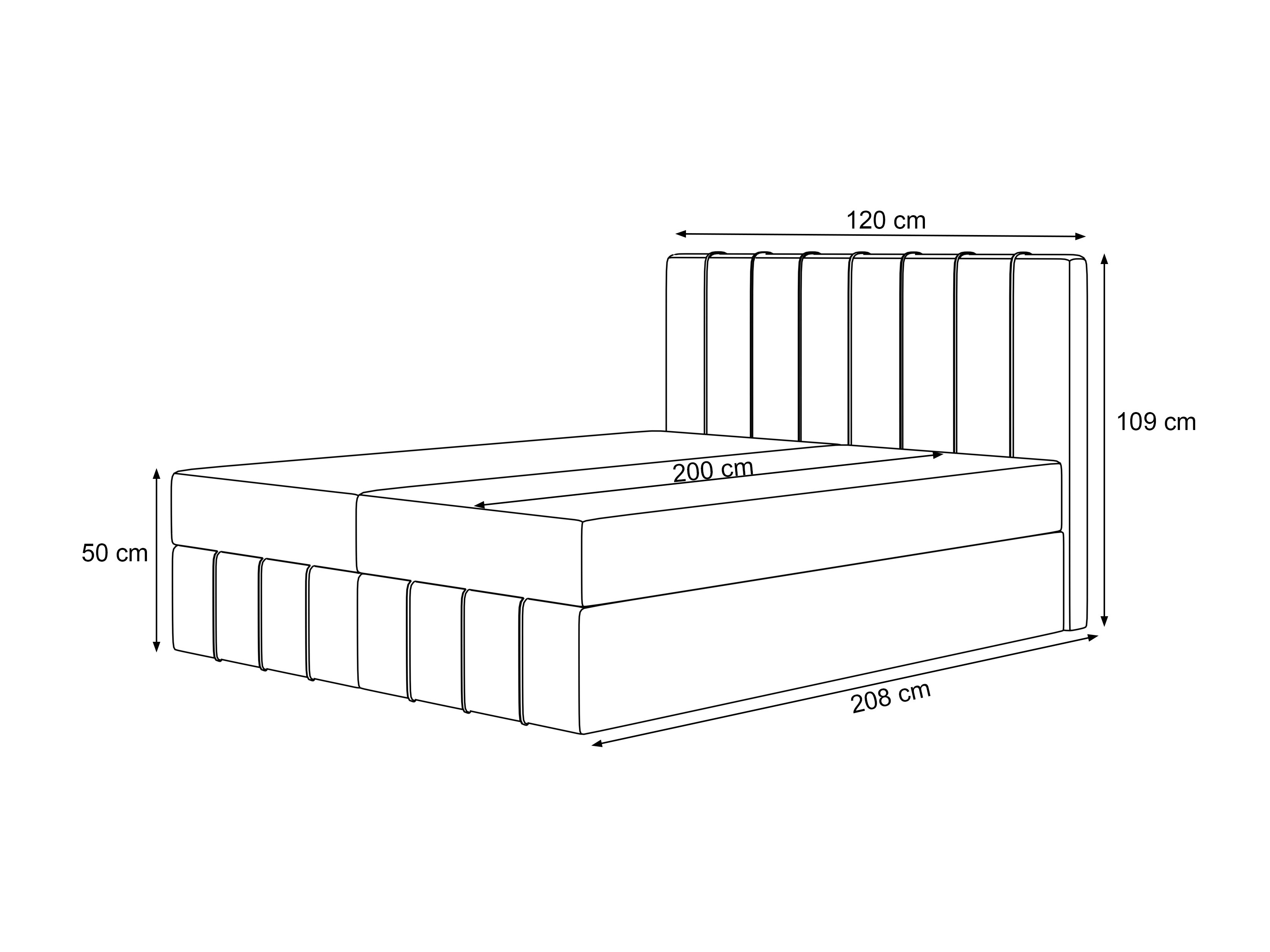 Boxspring postelja Martinez 125 (Piane 03)