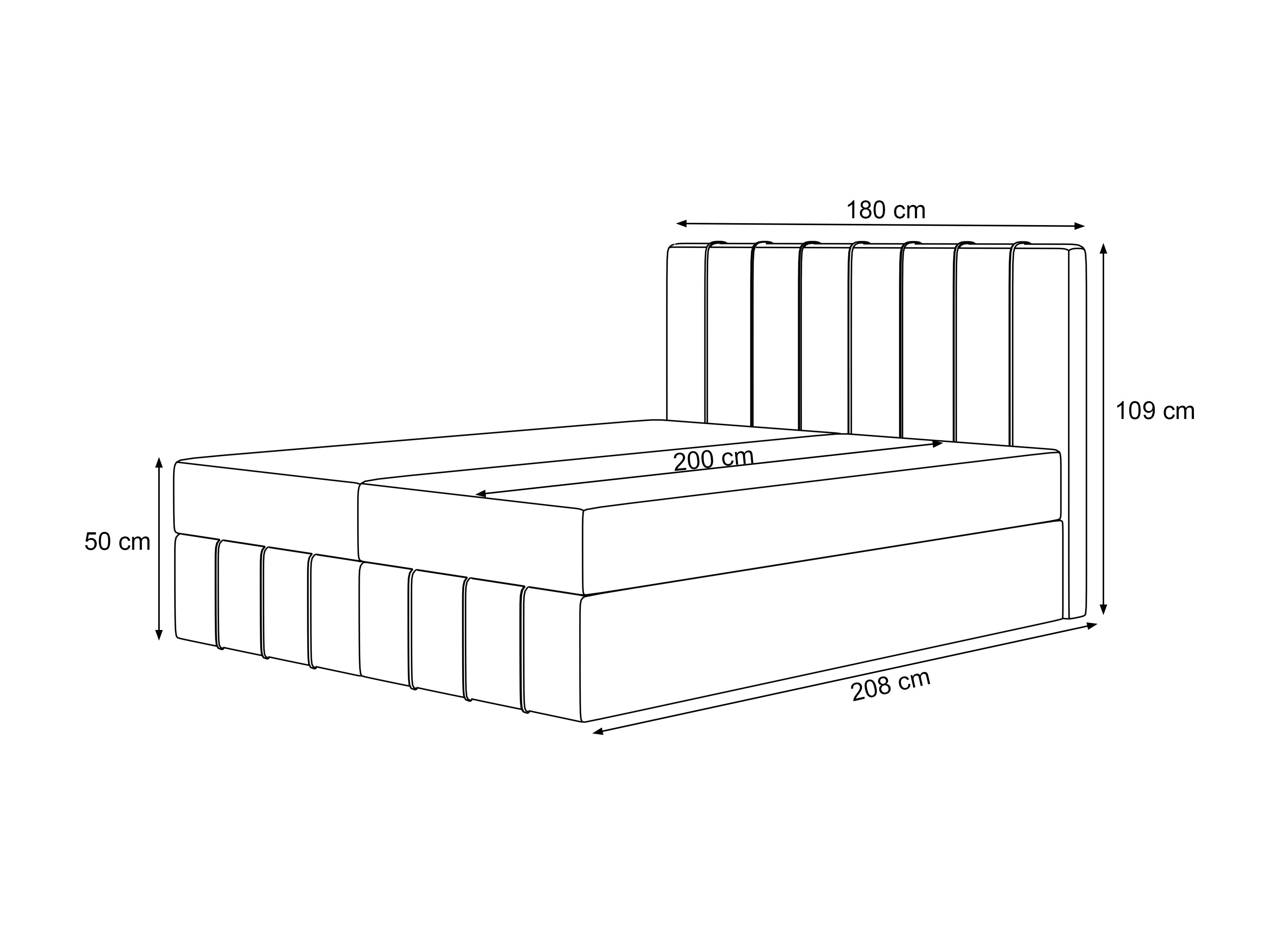Boxspring postelja Martinez 125 (Piane 18)