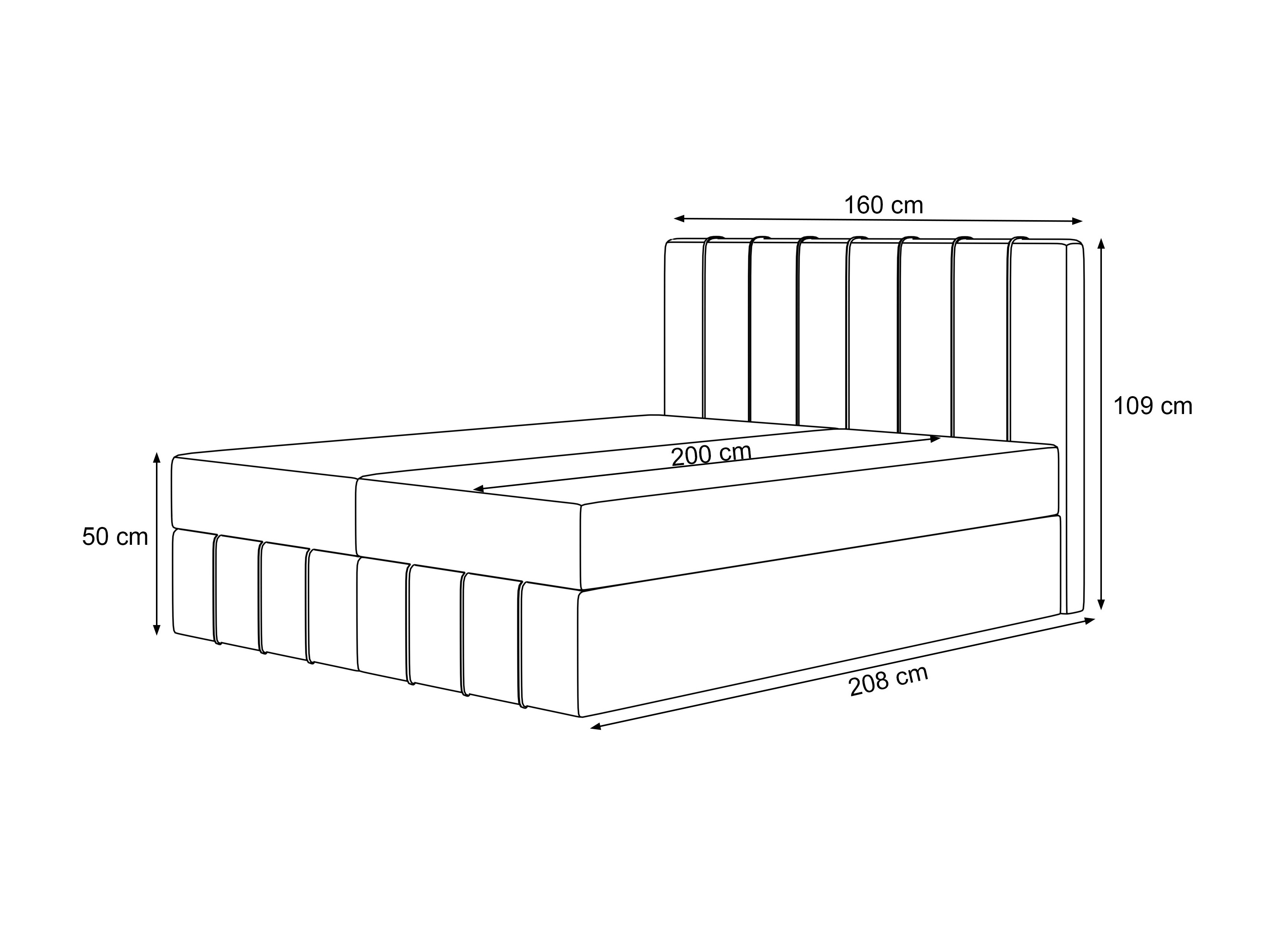 Boxspring postelja Martinez 125 (Piane 18)