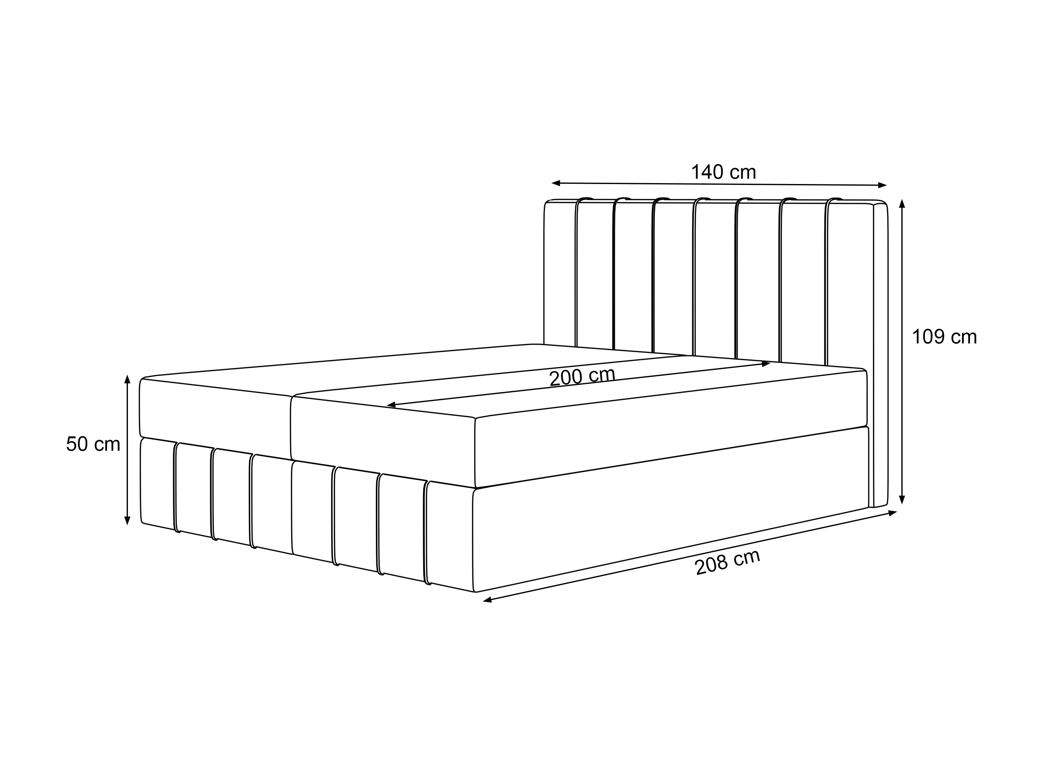 Boxspring postelja Martinez 125 (Piane 18)