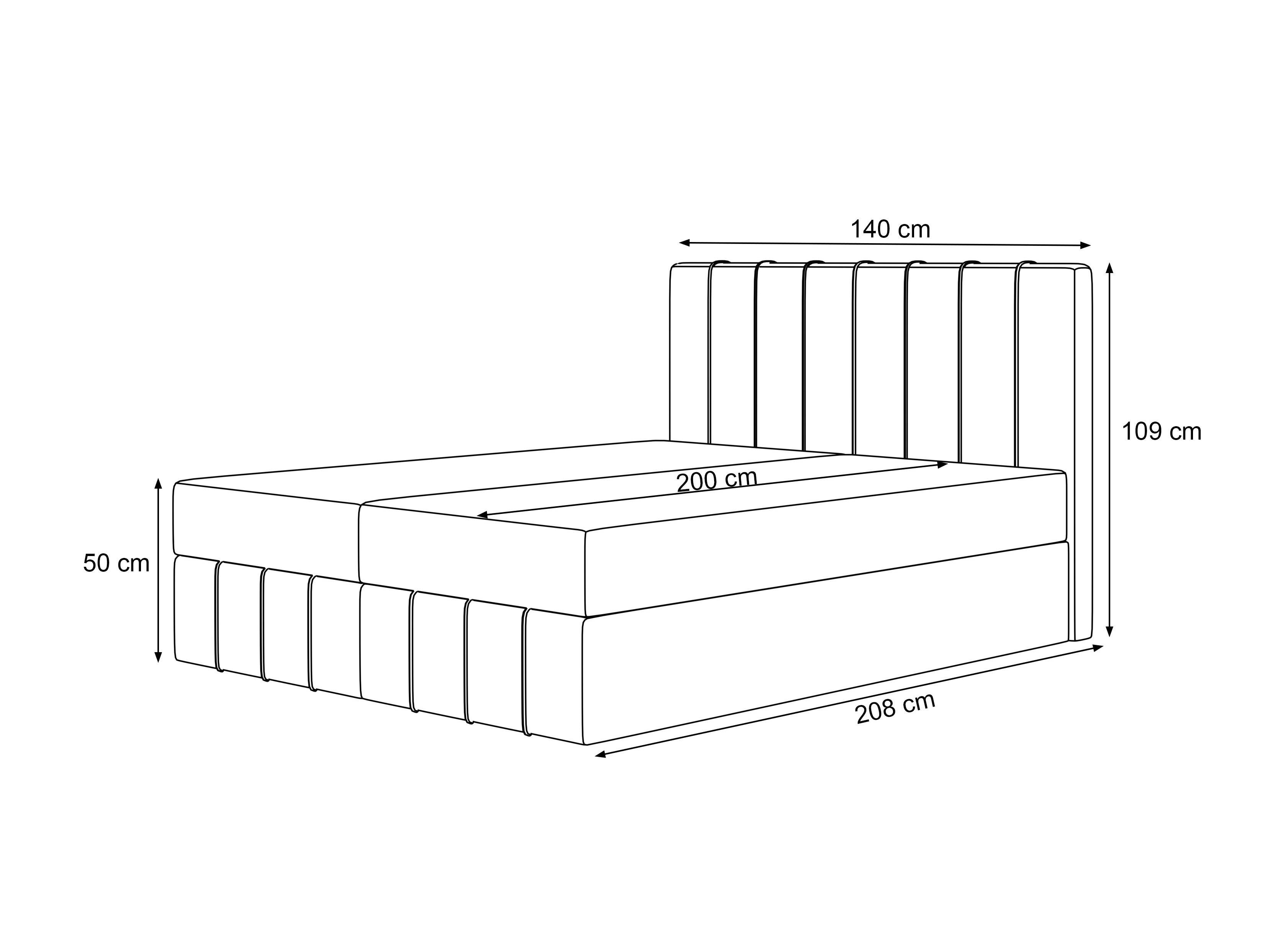 Boxspring postelja Martinez 125 (Piano 02)