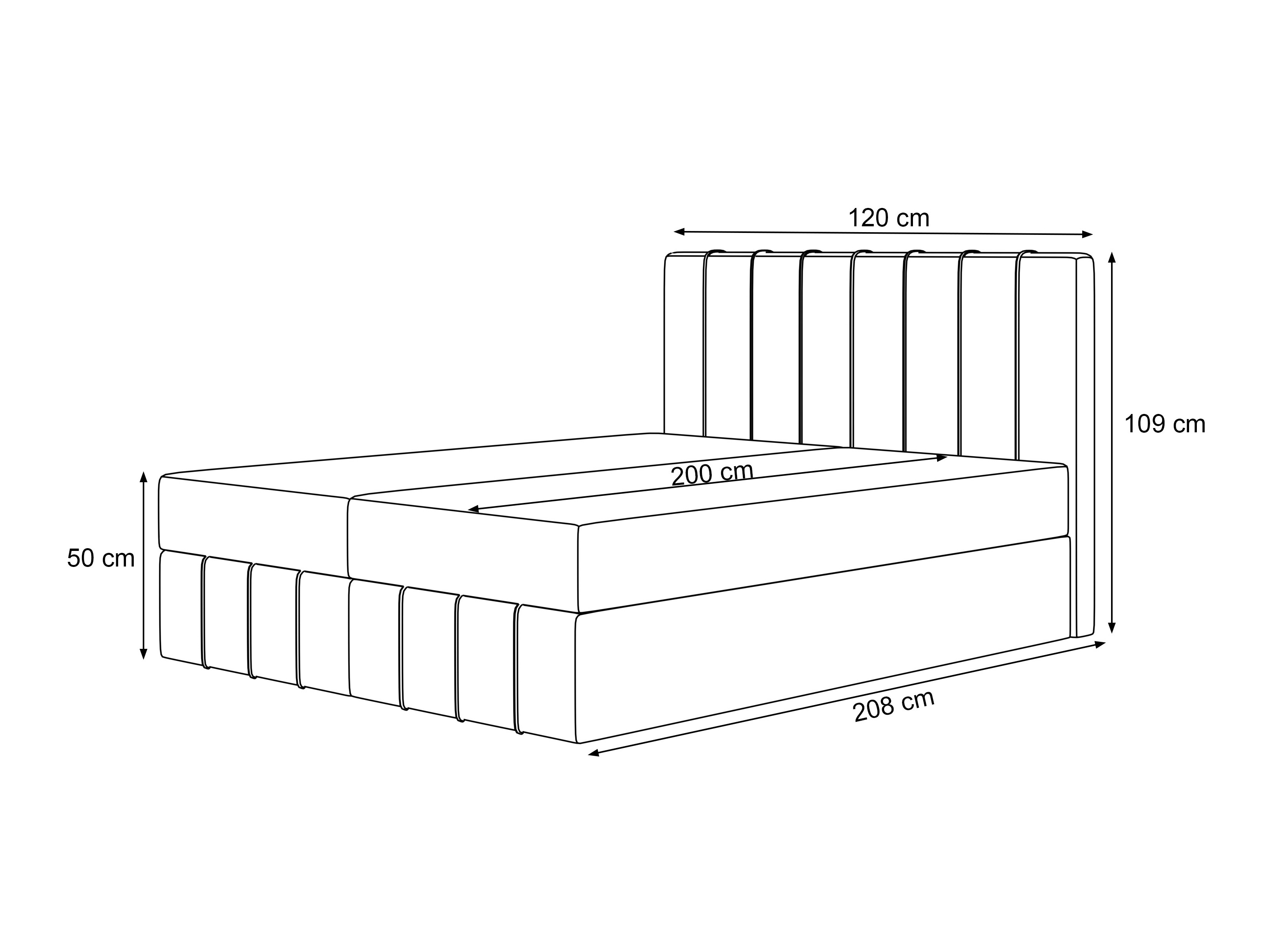 Boxspring postelja Martinez 125 (Piano 14)