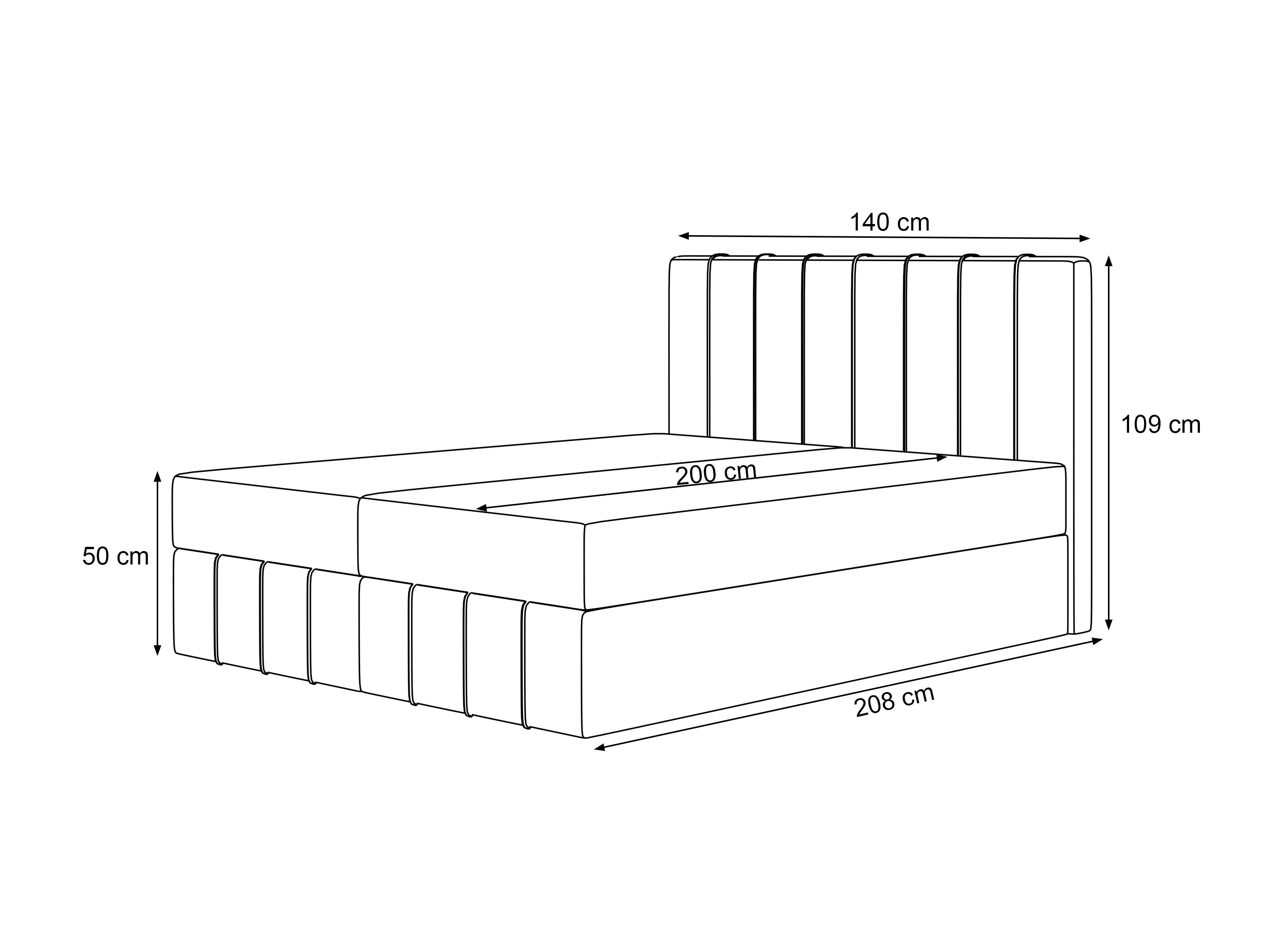 Boxspring postelja Martinez 125 (Piano 14)