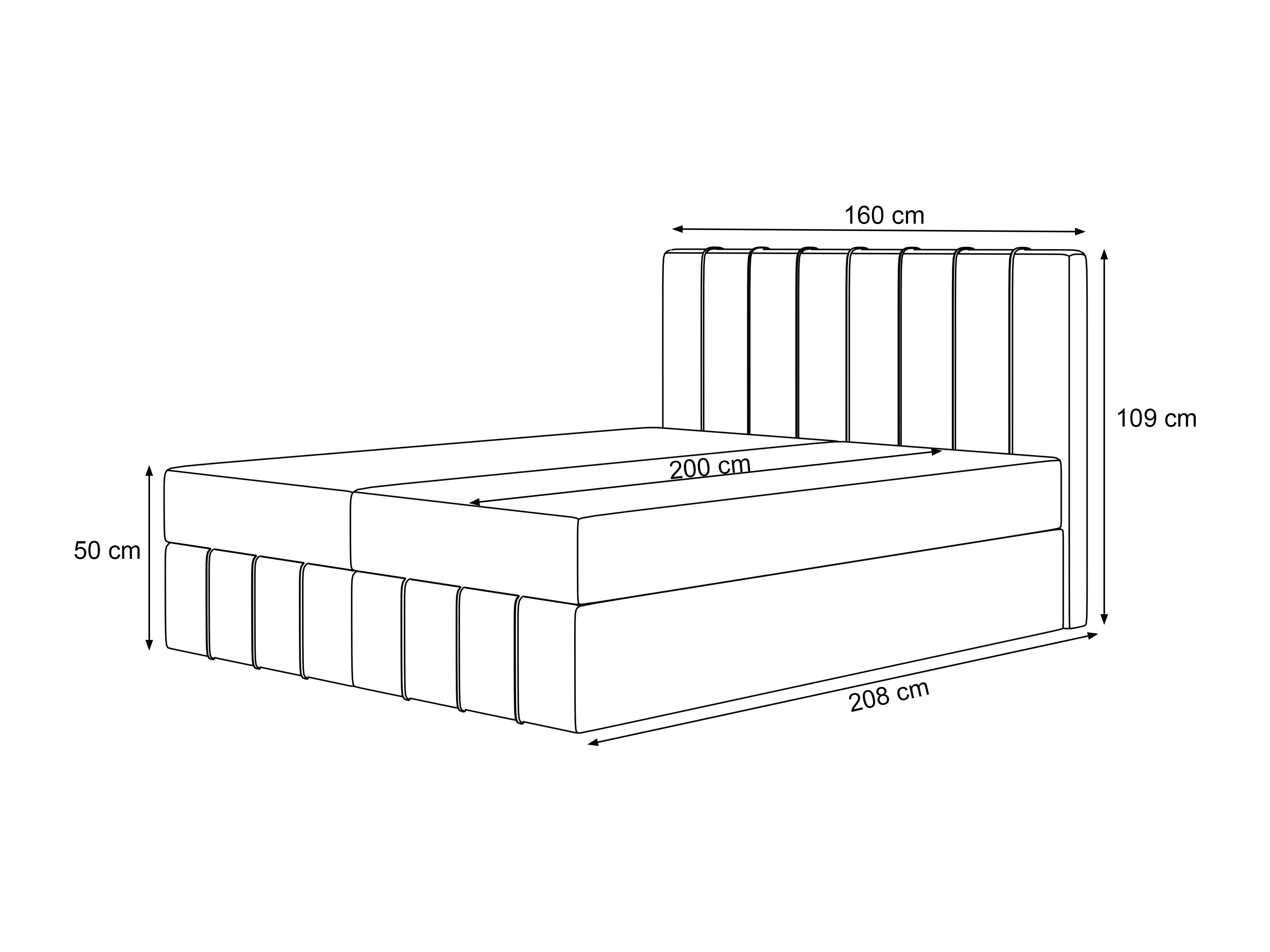 Boxspring postelja Martinez 125 (Piano 14)