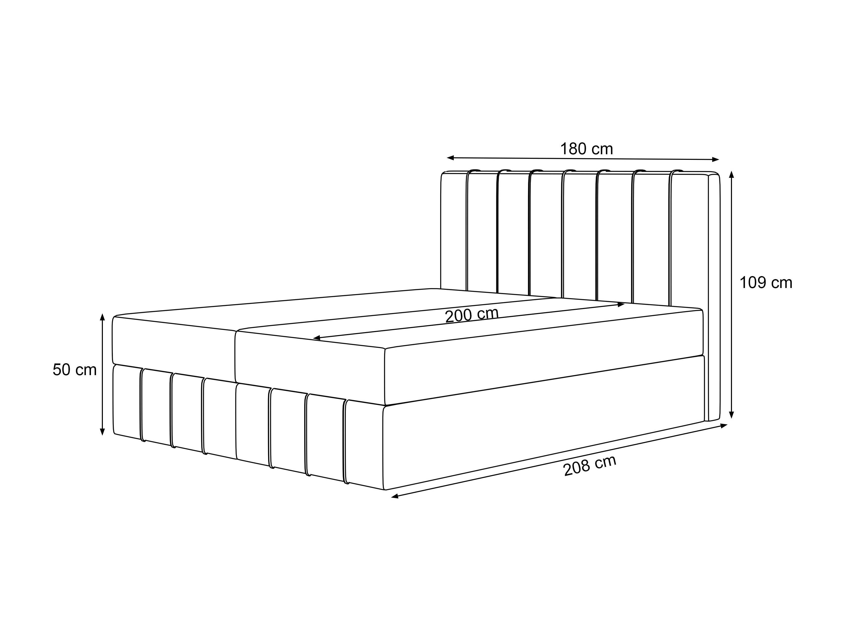Boxspring postelja Martinez 125 (Piano 26)