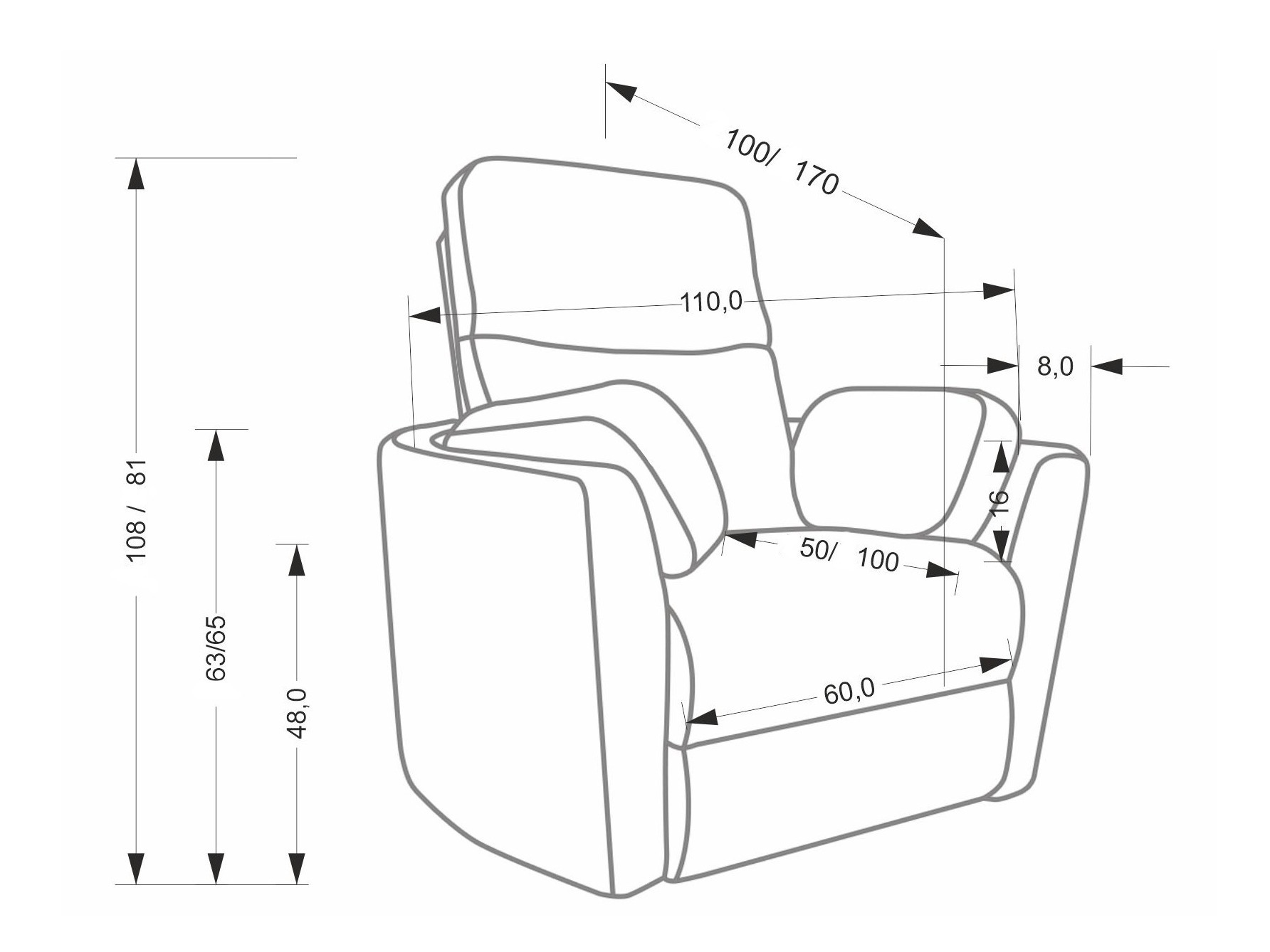 Fotelj s počivalnikom Houston 2079 (Svetla menta)