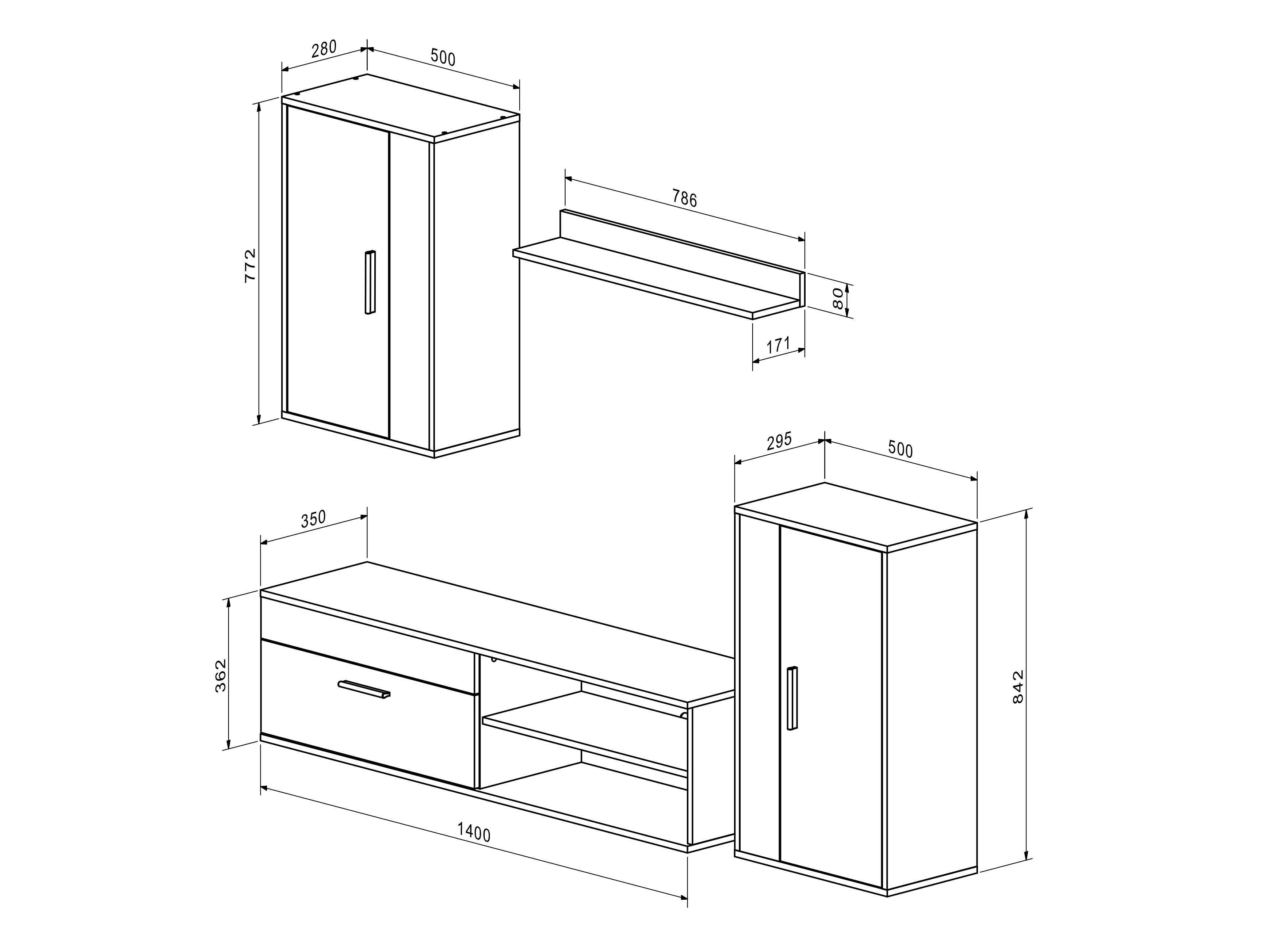 Komplet za dnevno sobo Houston 2087 (Artisan hrast + Kašmir)