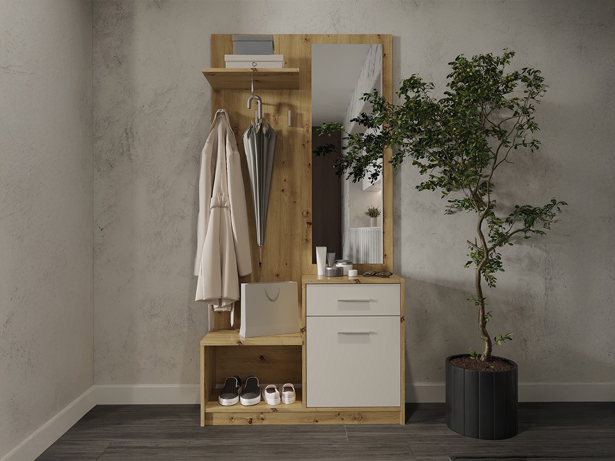 Komplet za predsobo Houston 2084 (Artisan hrast + Kašmir)