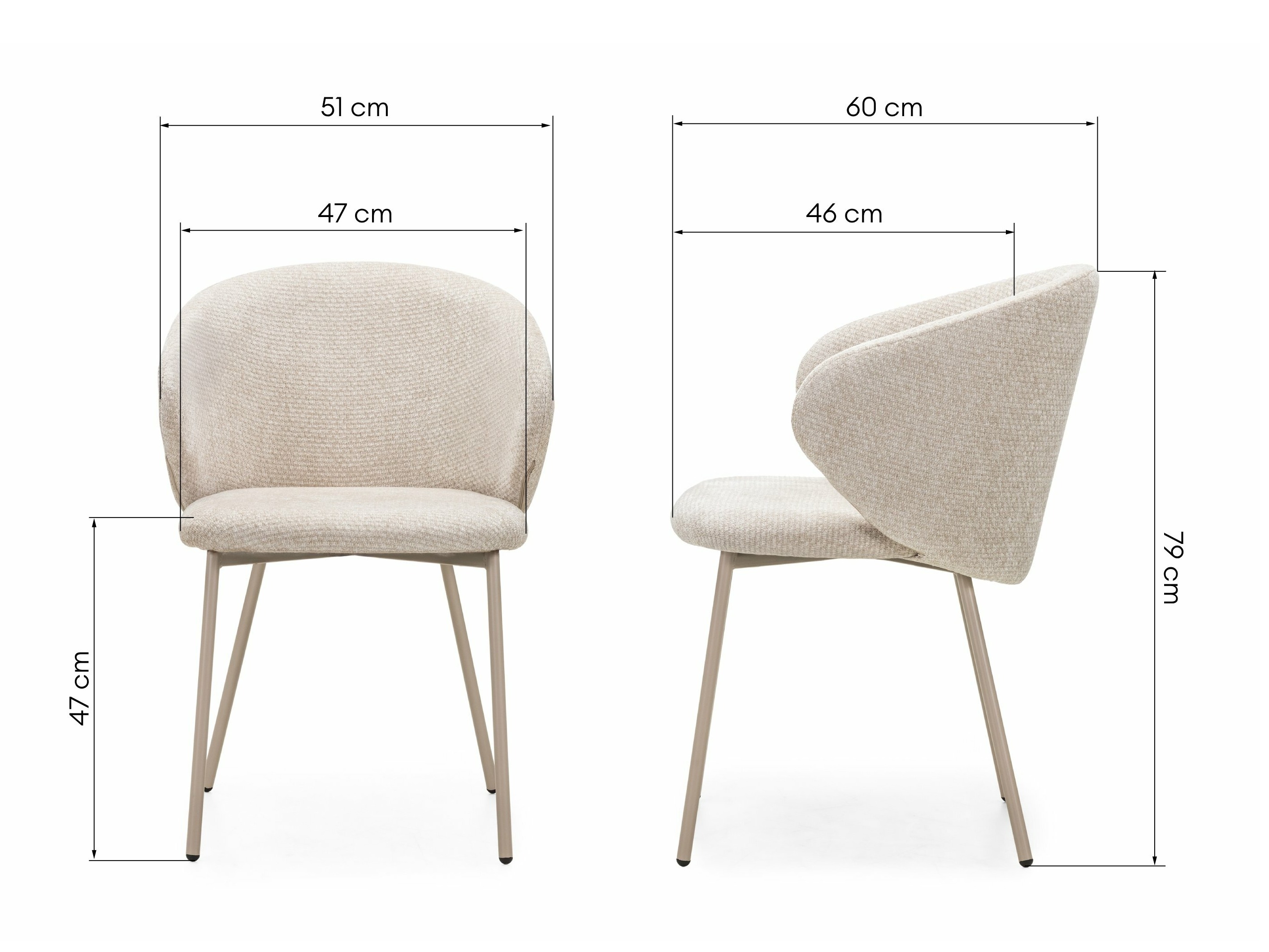 Stol Burleson 400 (Svetlo bež + Črna)