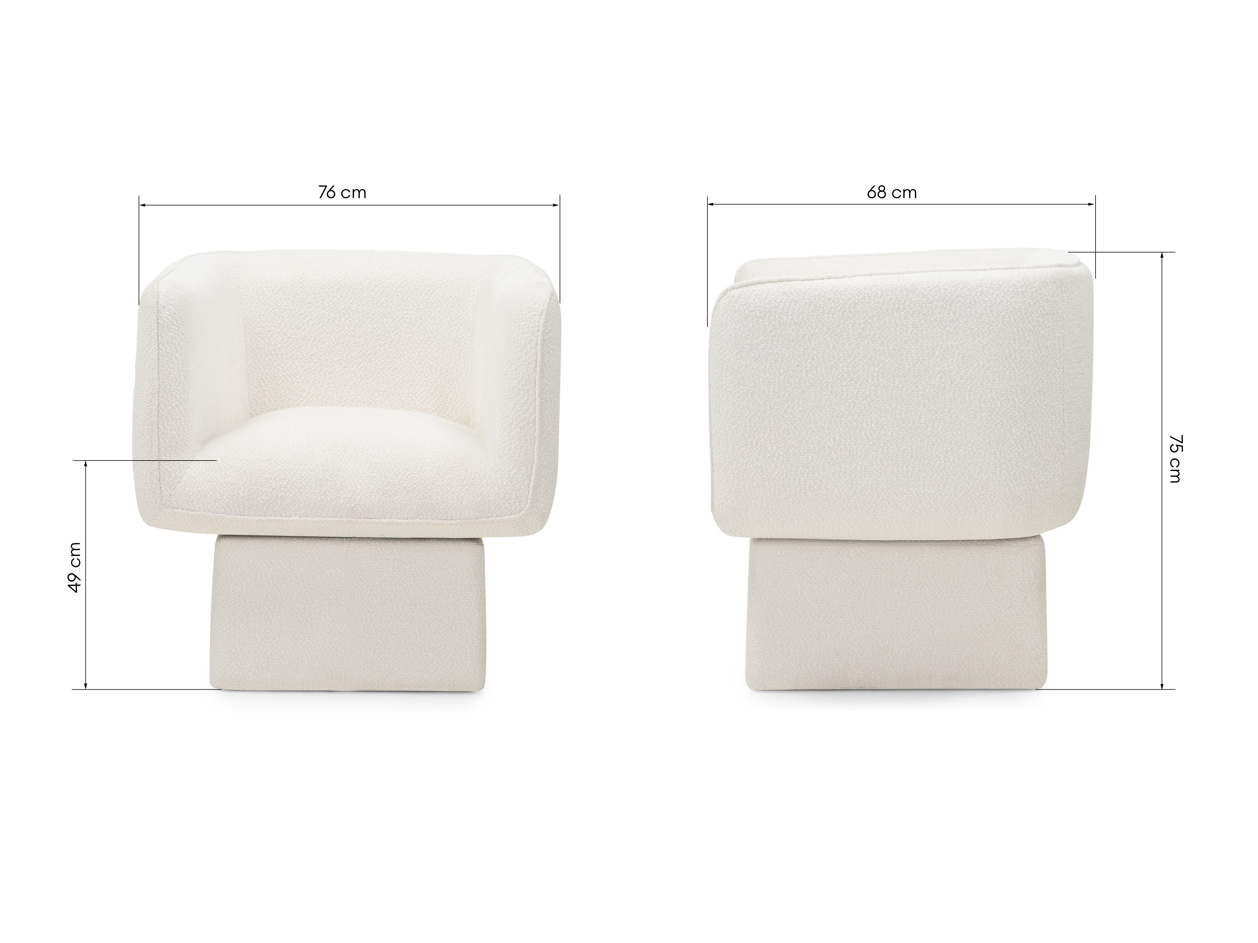 Fotelj Burleson 479 (Bela)