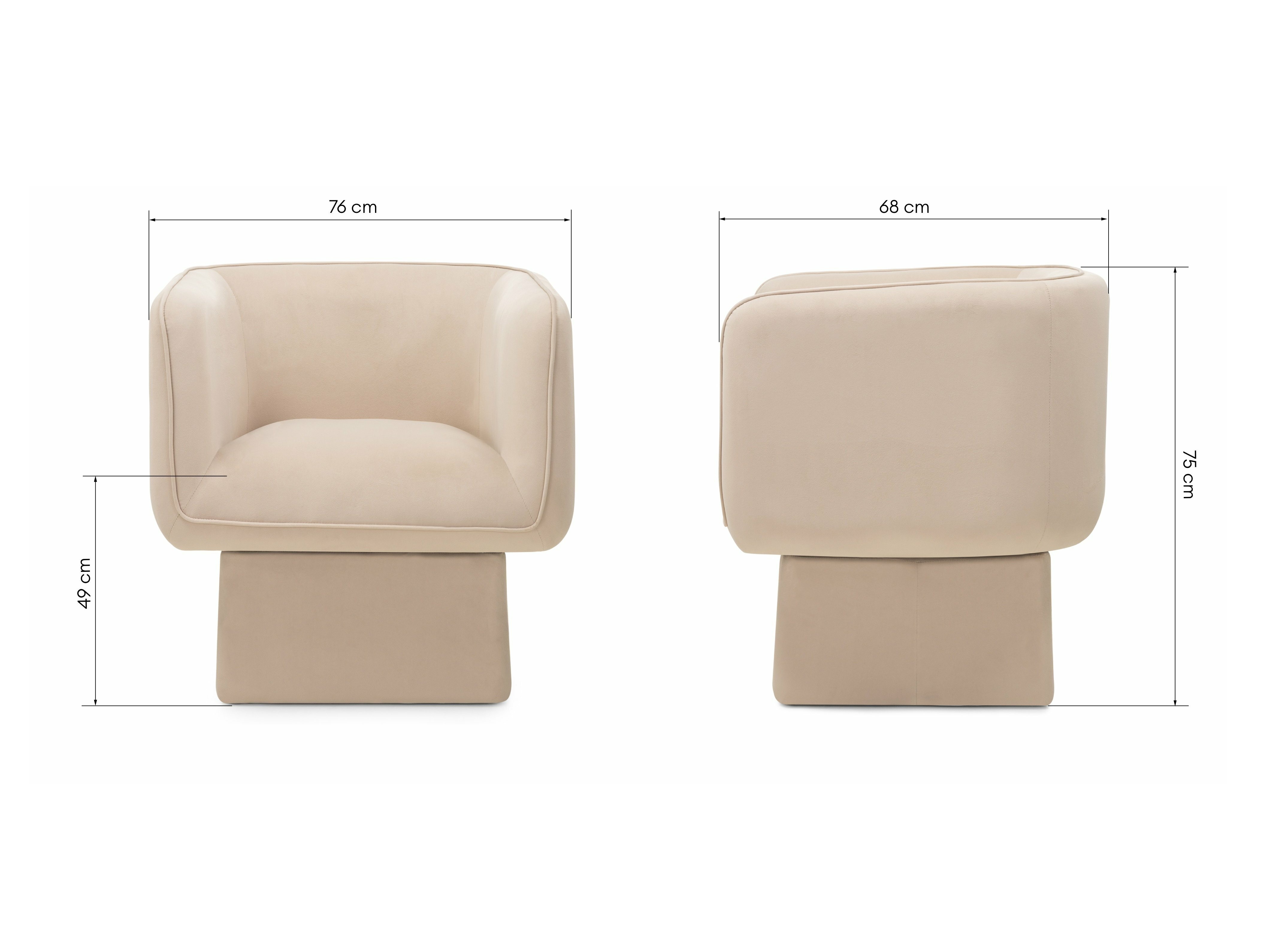 Fotelj Burleson 479 (Krema)