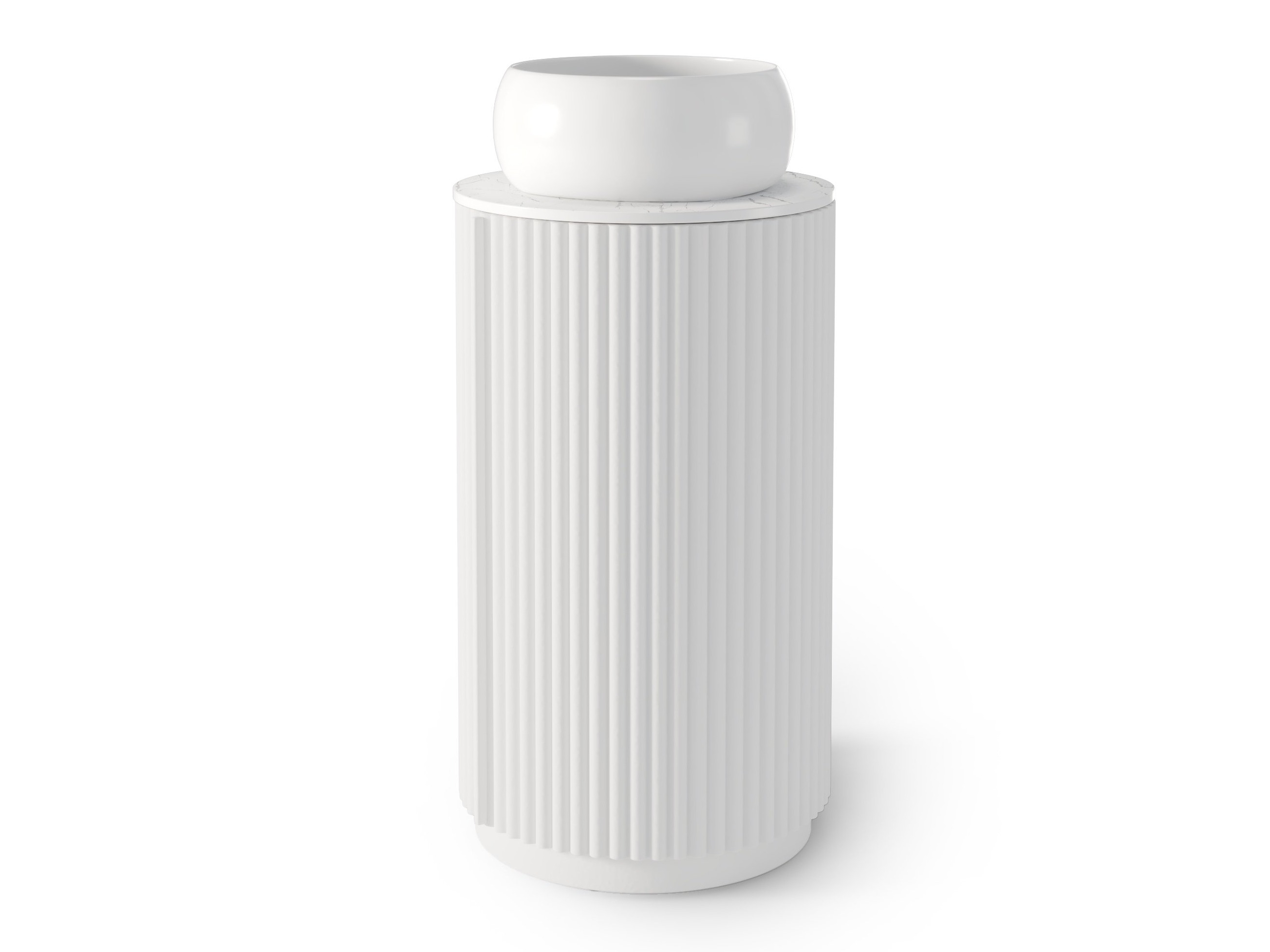 Prostostoječa kopalniška omarica za umivalnik Burleson 503 (Bela)