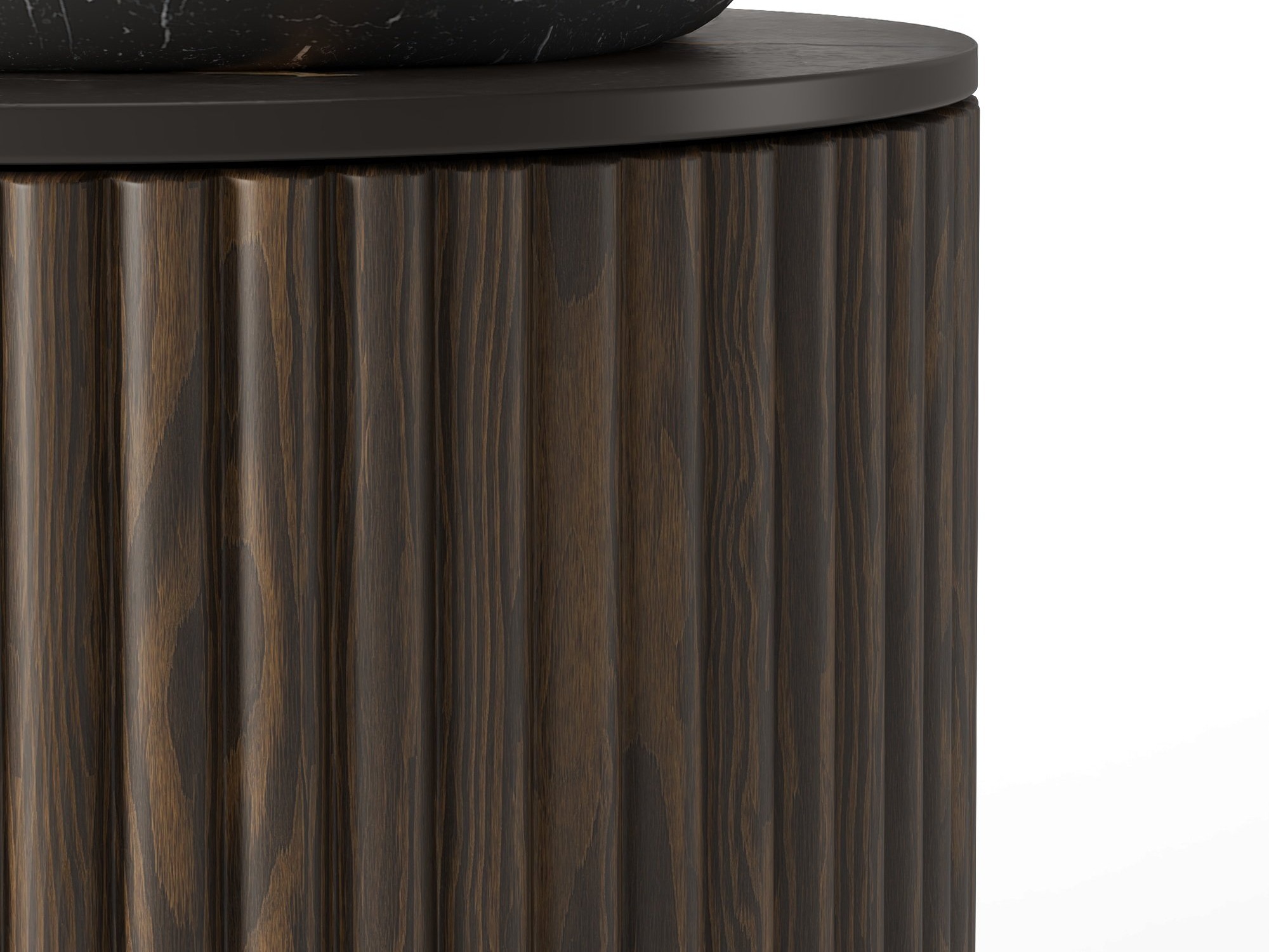 Prostostoječa kopalniška omarica za umivalnik Burleson 503 (Oreh + Črna)