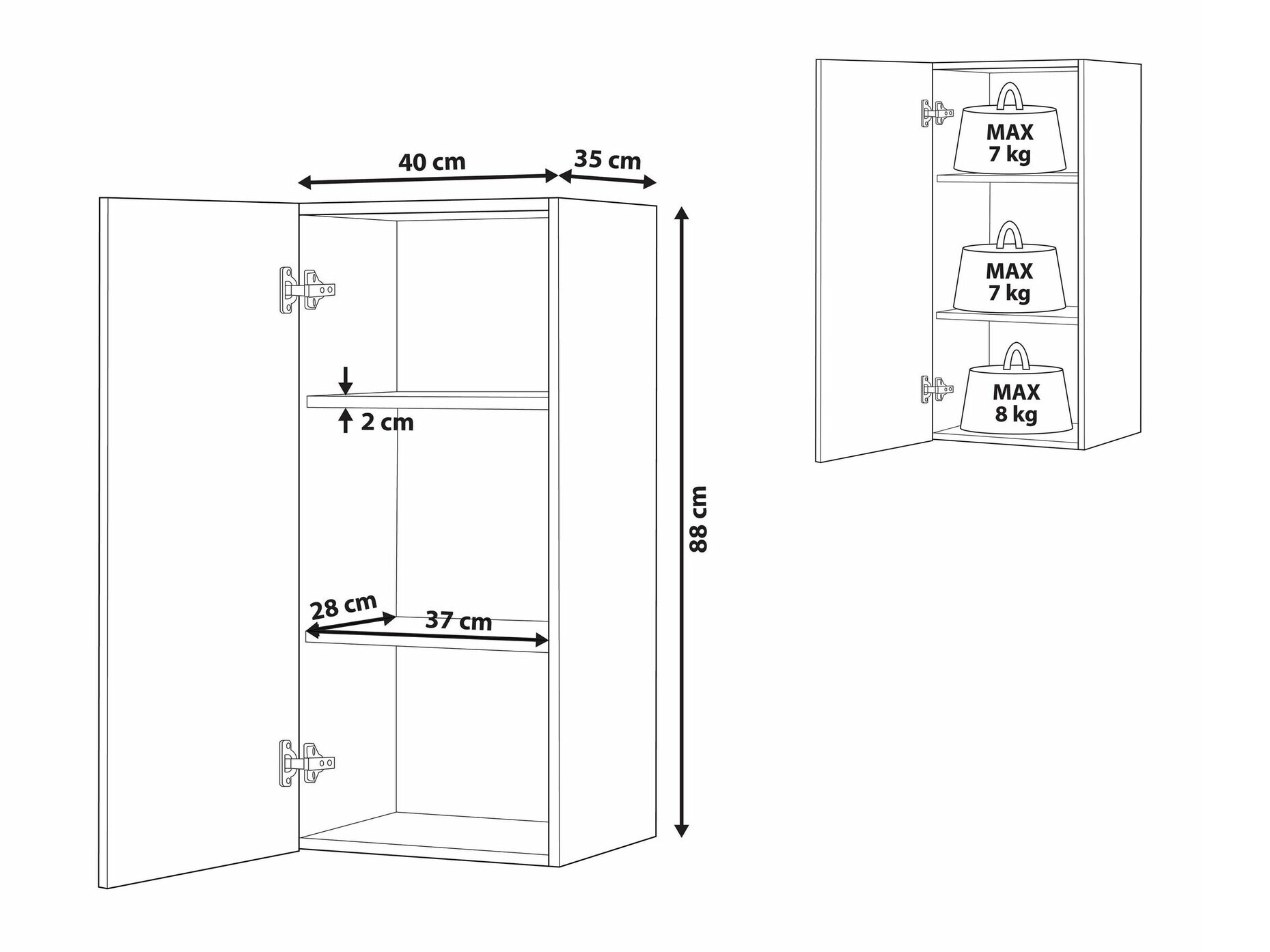 Stenska kopalniška omarica SL5160