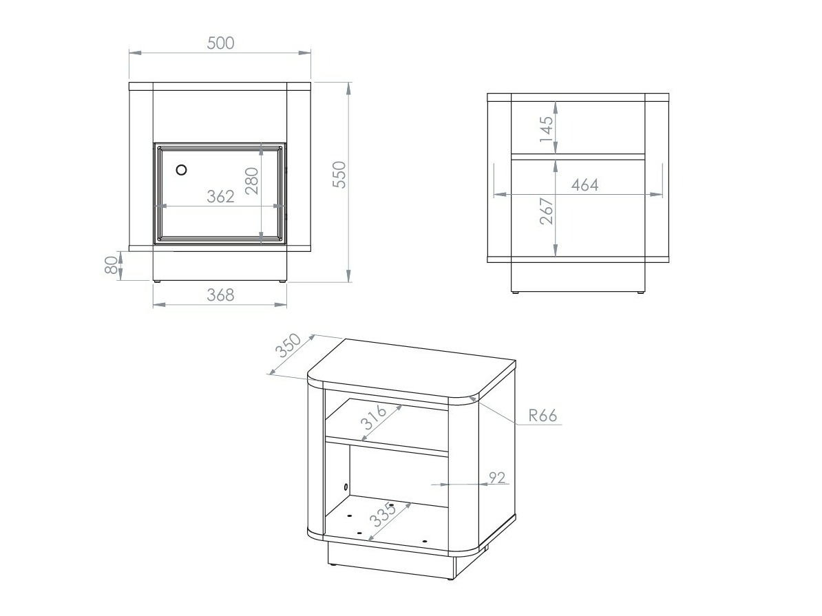 Nočna omarica Cavrome 107