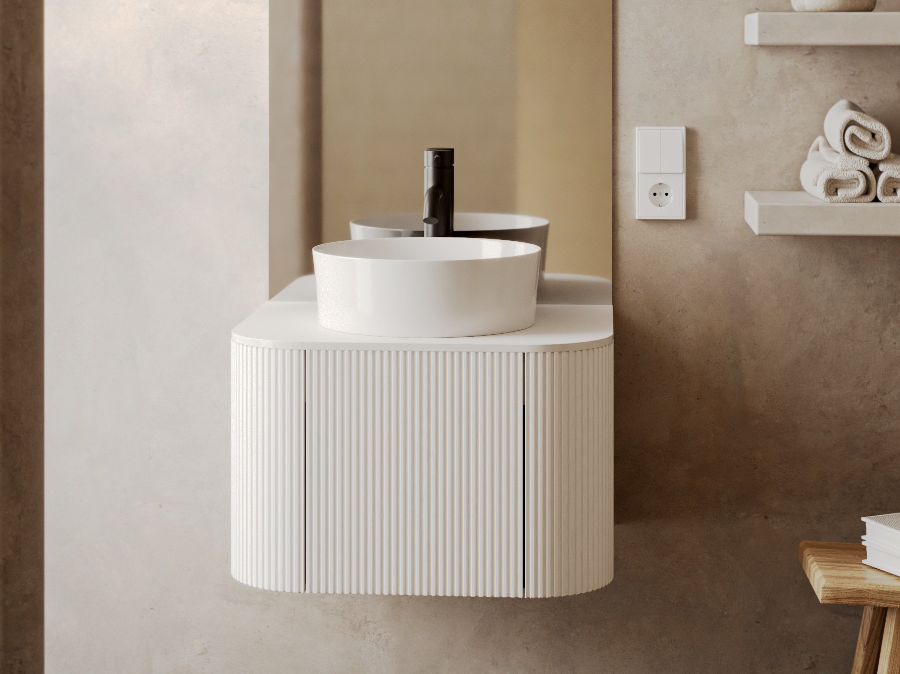 Viseča kopalniška omarica za umivalnik Burleson 504