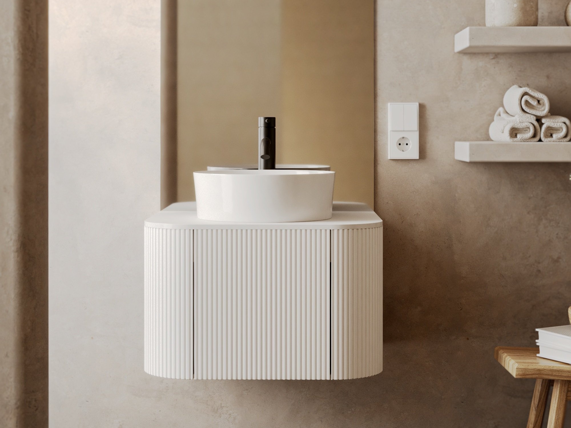 Viseča kopalniška omarica za umivalnik Burleson 504