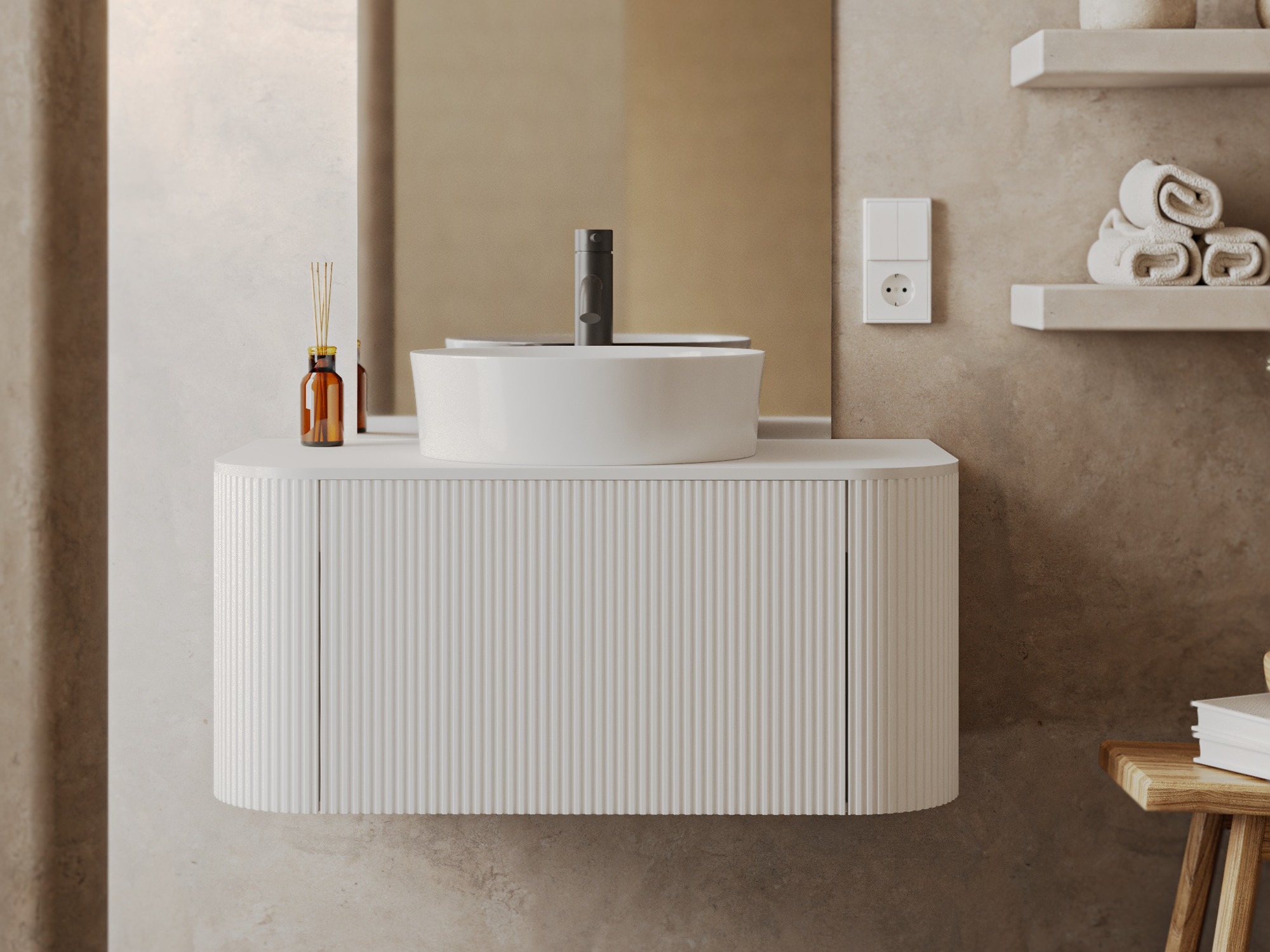 Viseča kopalniška omarica za umivalnik Burleson 505