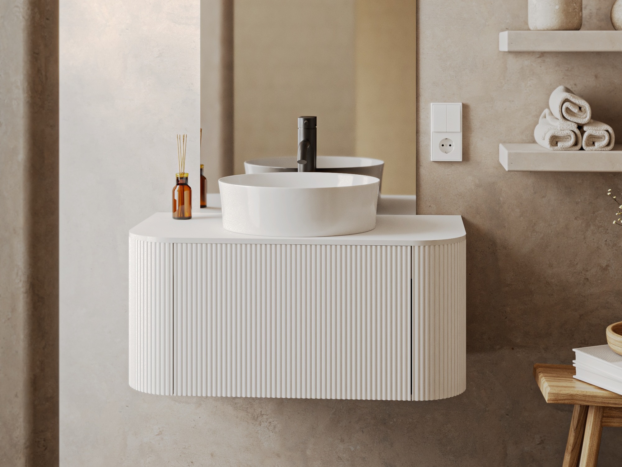 Viseča kopalniška omarica za umivalnik Burleson 505