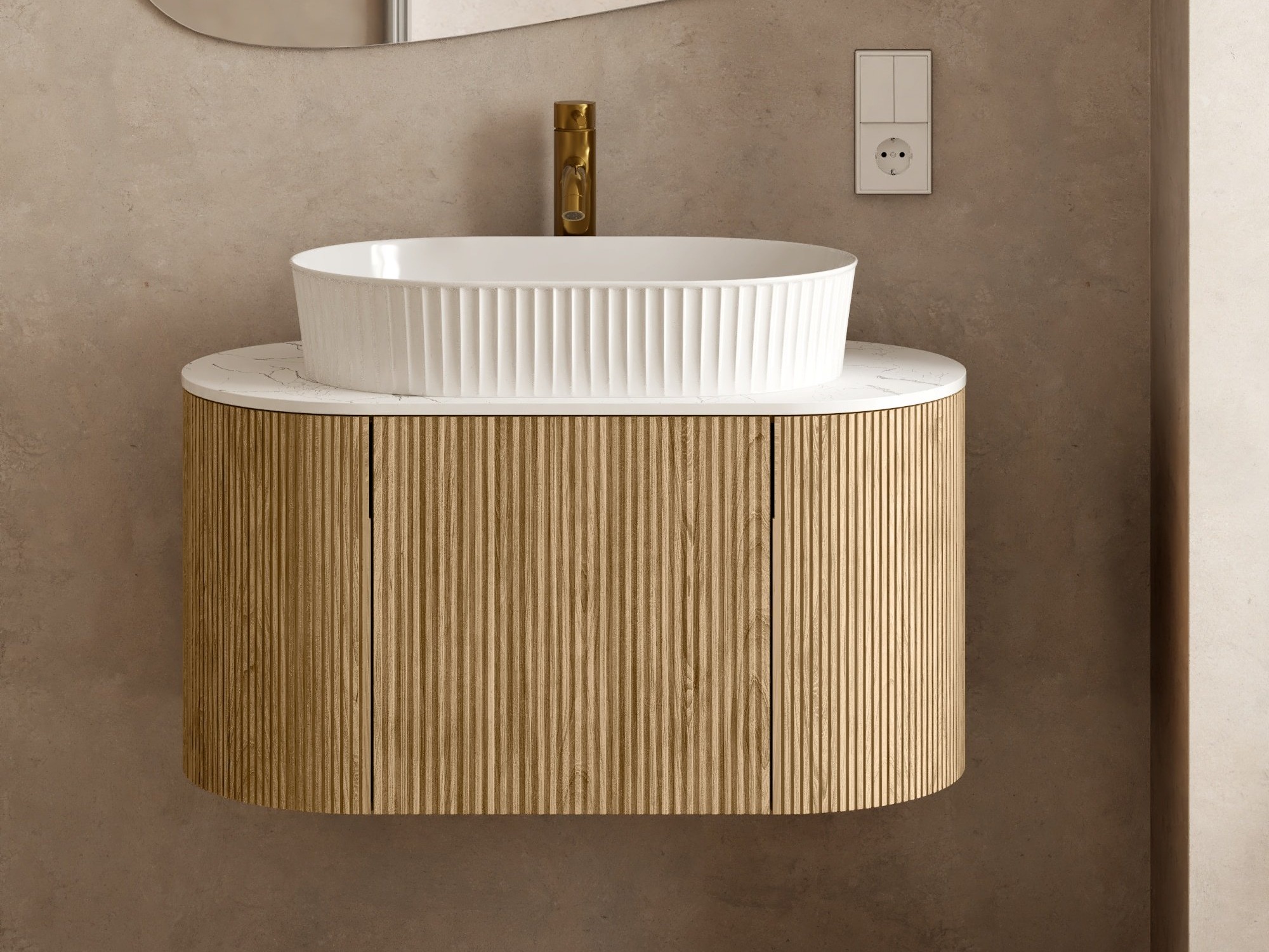 Viseča kopalniška omarica za umivalnik Burleson 506