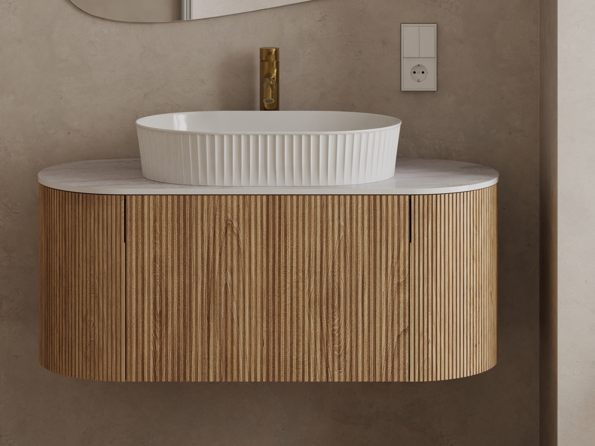 Viseča kopalniška omarica za umivalnik Burleson 507