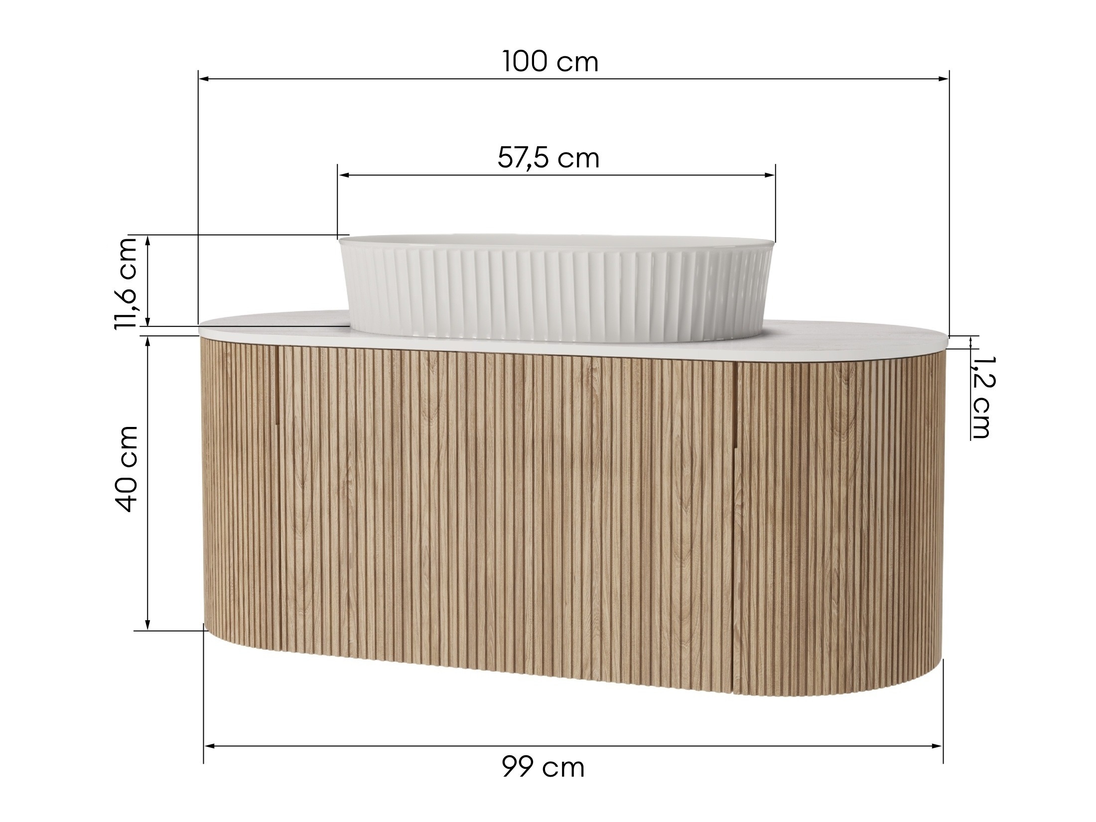 Viseča kopalniška omarica za umivalnik Burleson 507