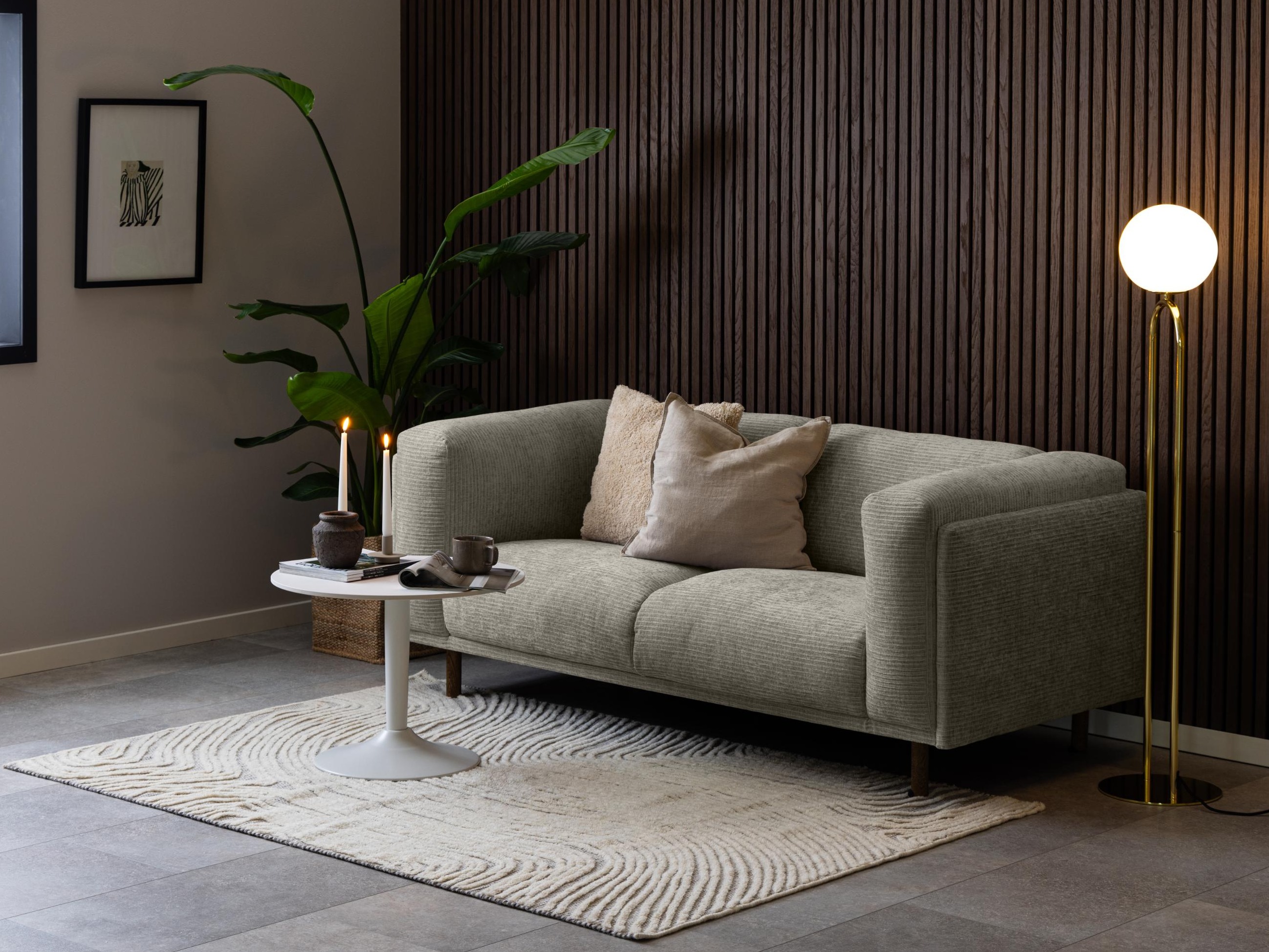 Klubska mizica Norsica 742 (Beli marmor)