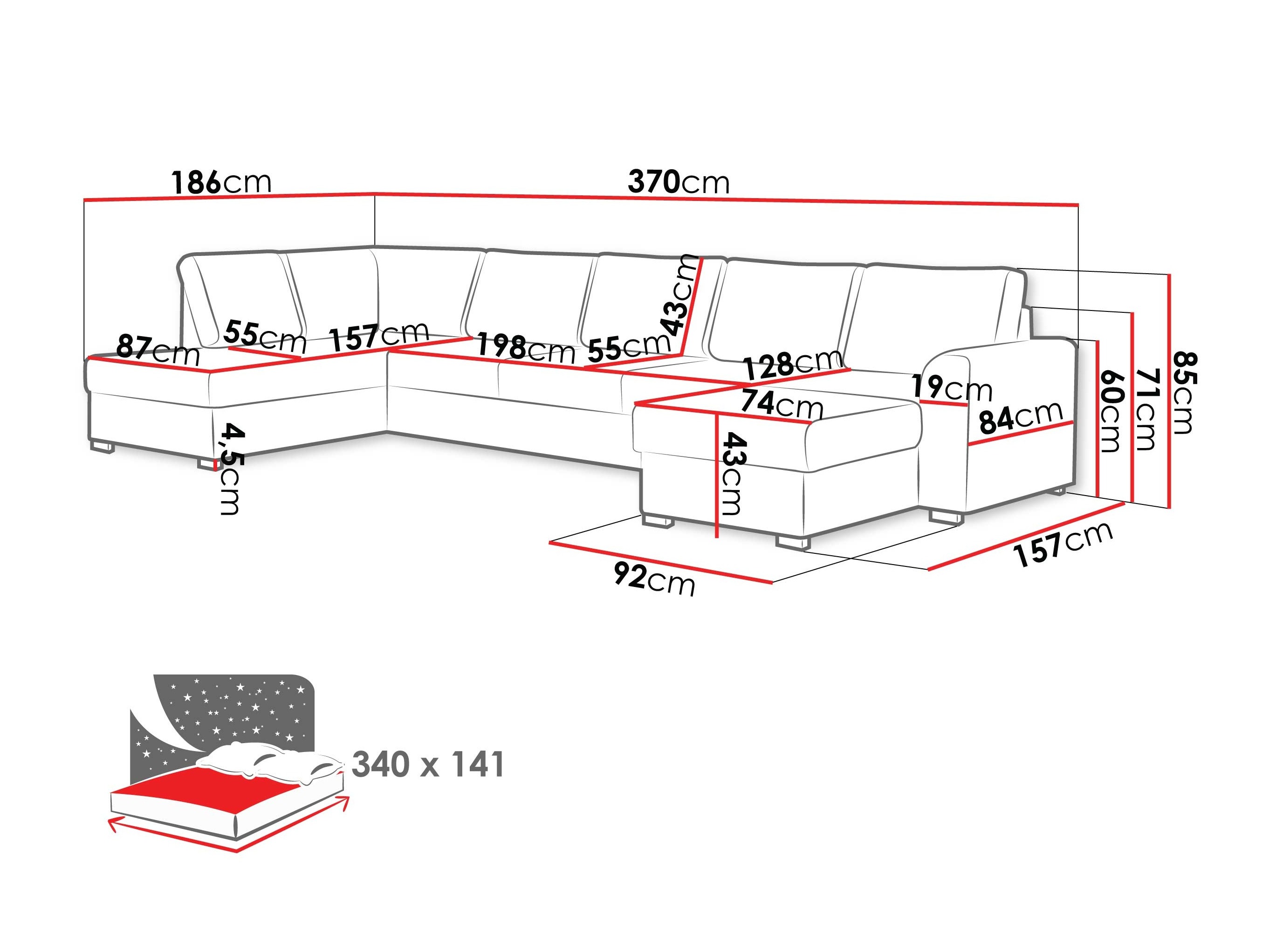 Kotna garnitura Comfivo Flumen III (Maya 03)