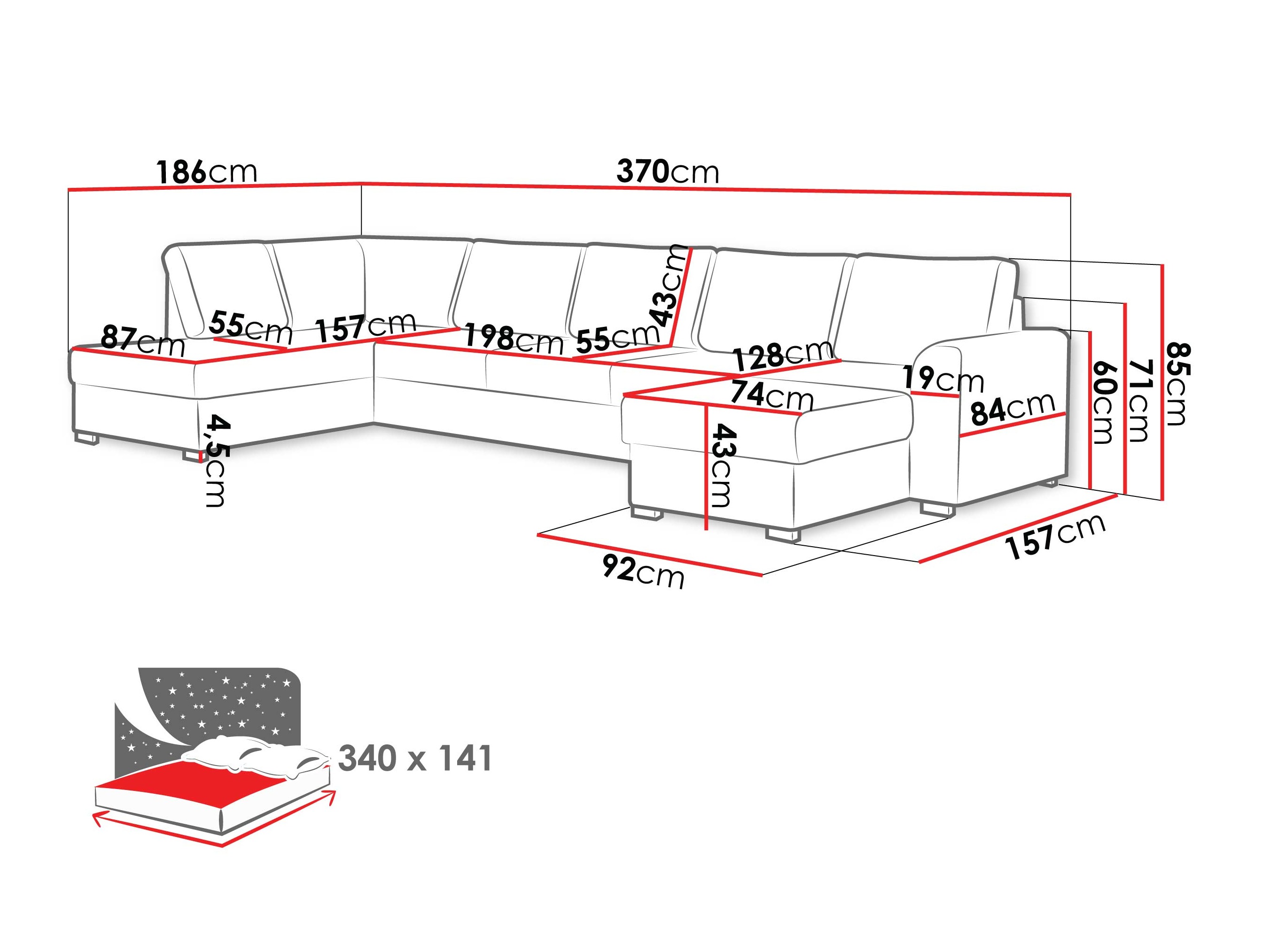 Kotna garnitura Comfivo Flumen III (Maya 05)
