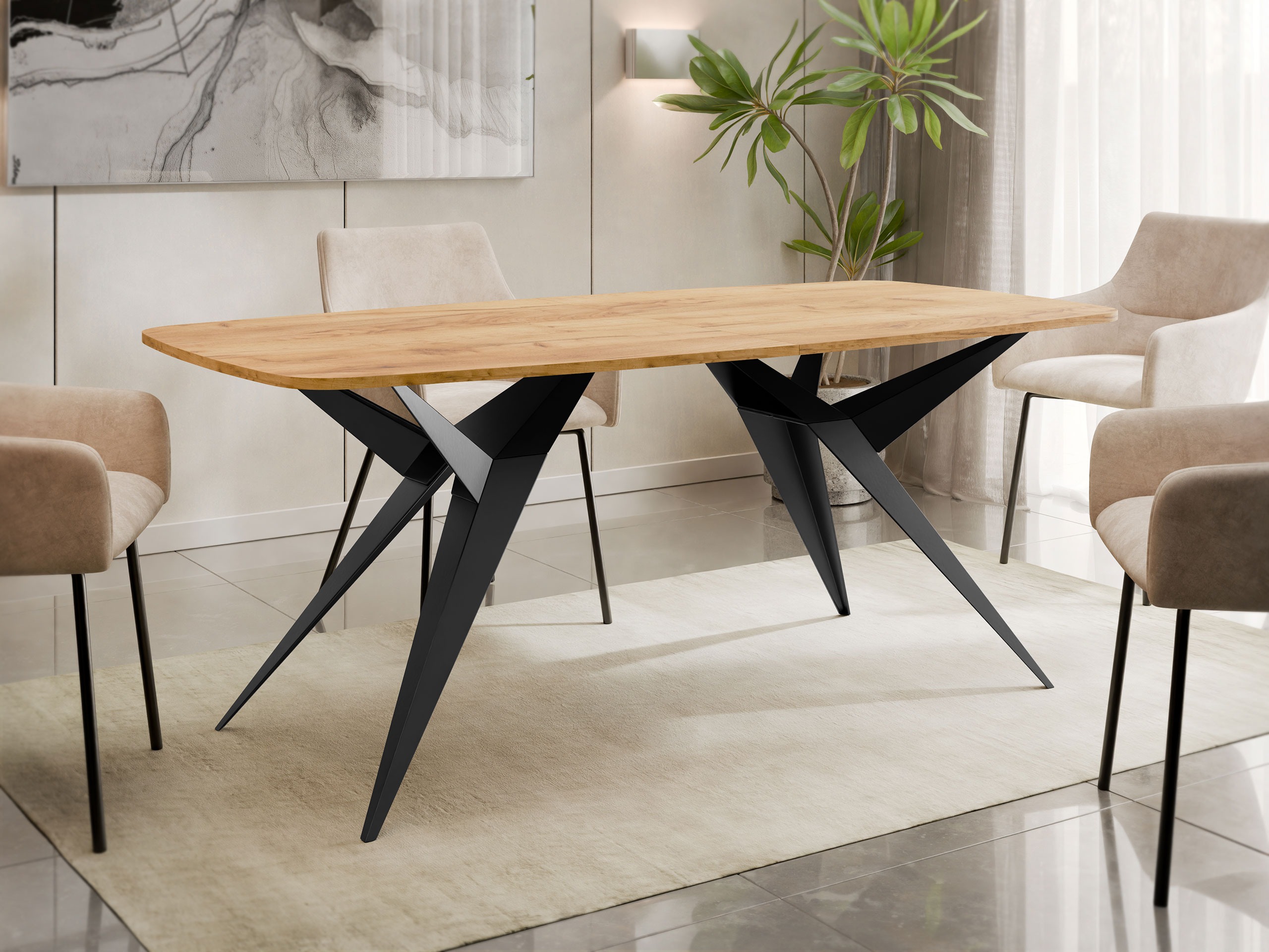 Miza Oswego 152 (Craft zlati hrast)