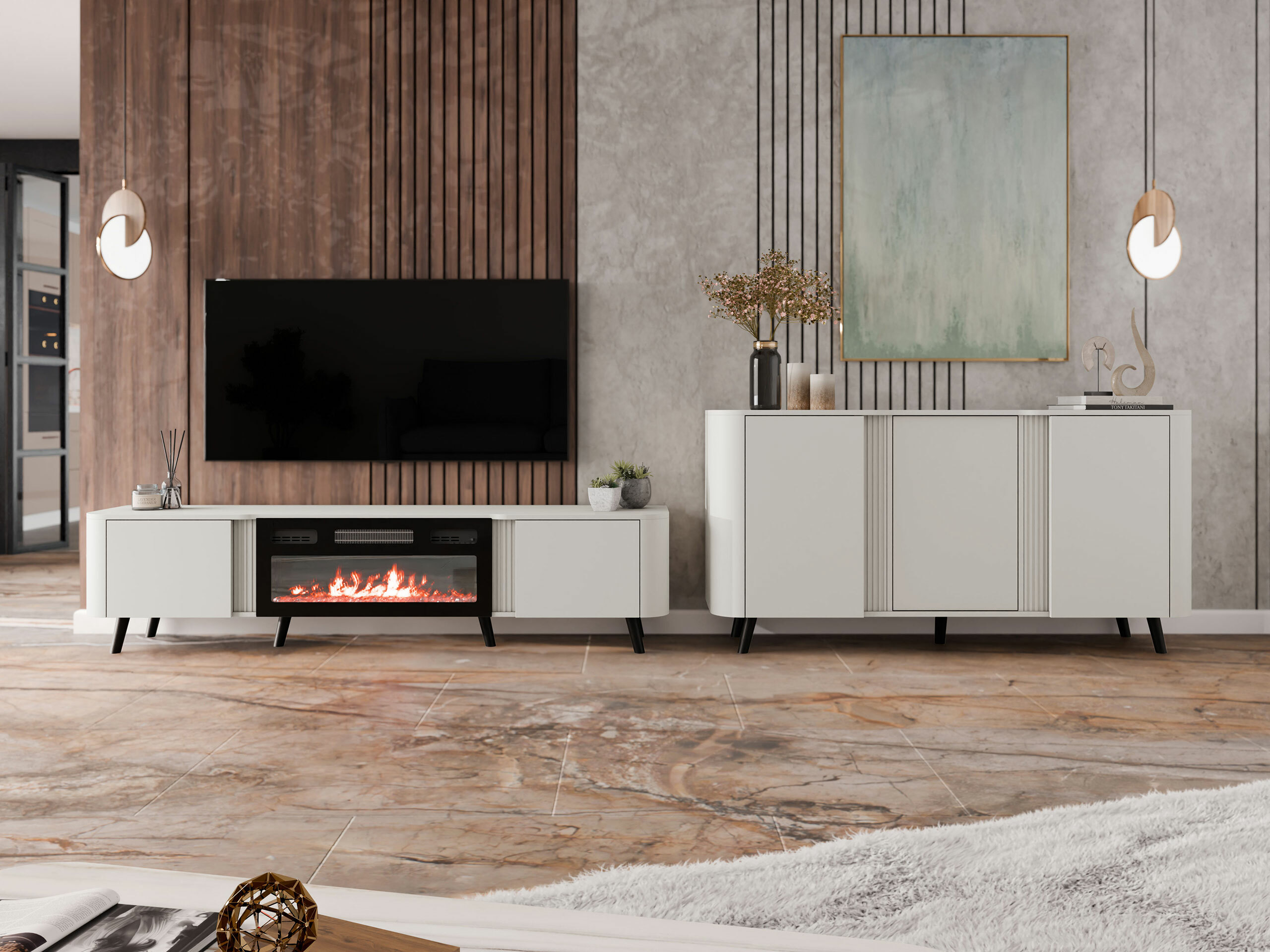 Komplet za dnevno sobo Modus (Kašmir + Črna)