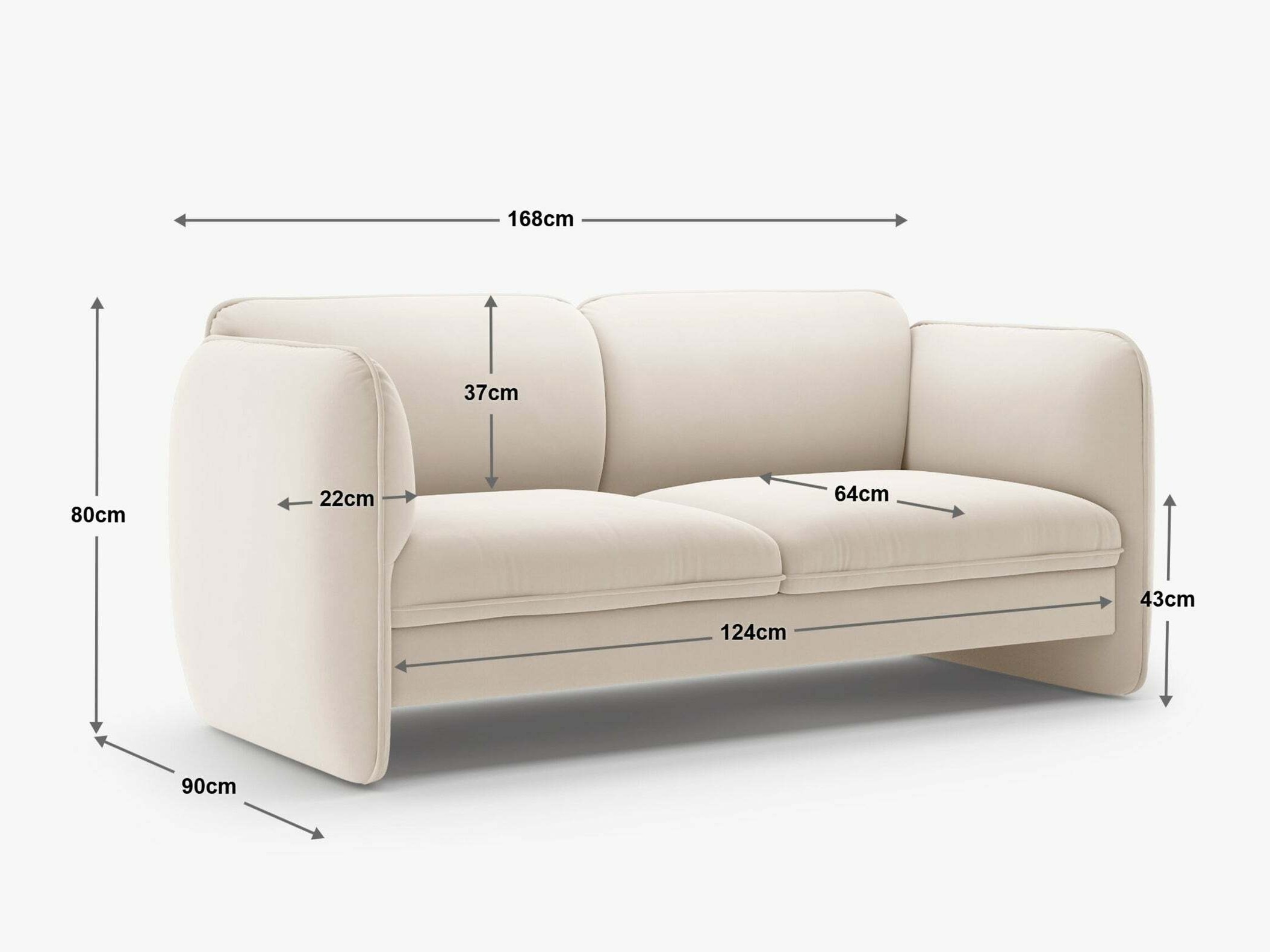 Kavč Romsero 101 (Magic Velvet 2299)