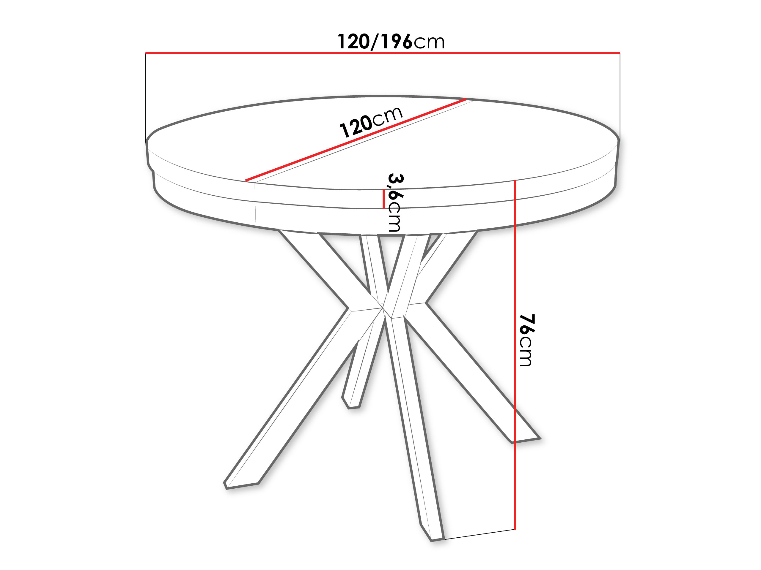 Miza Oswego 157 (Črni marmor)