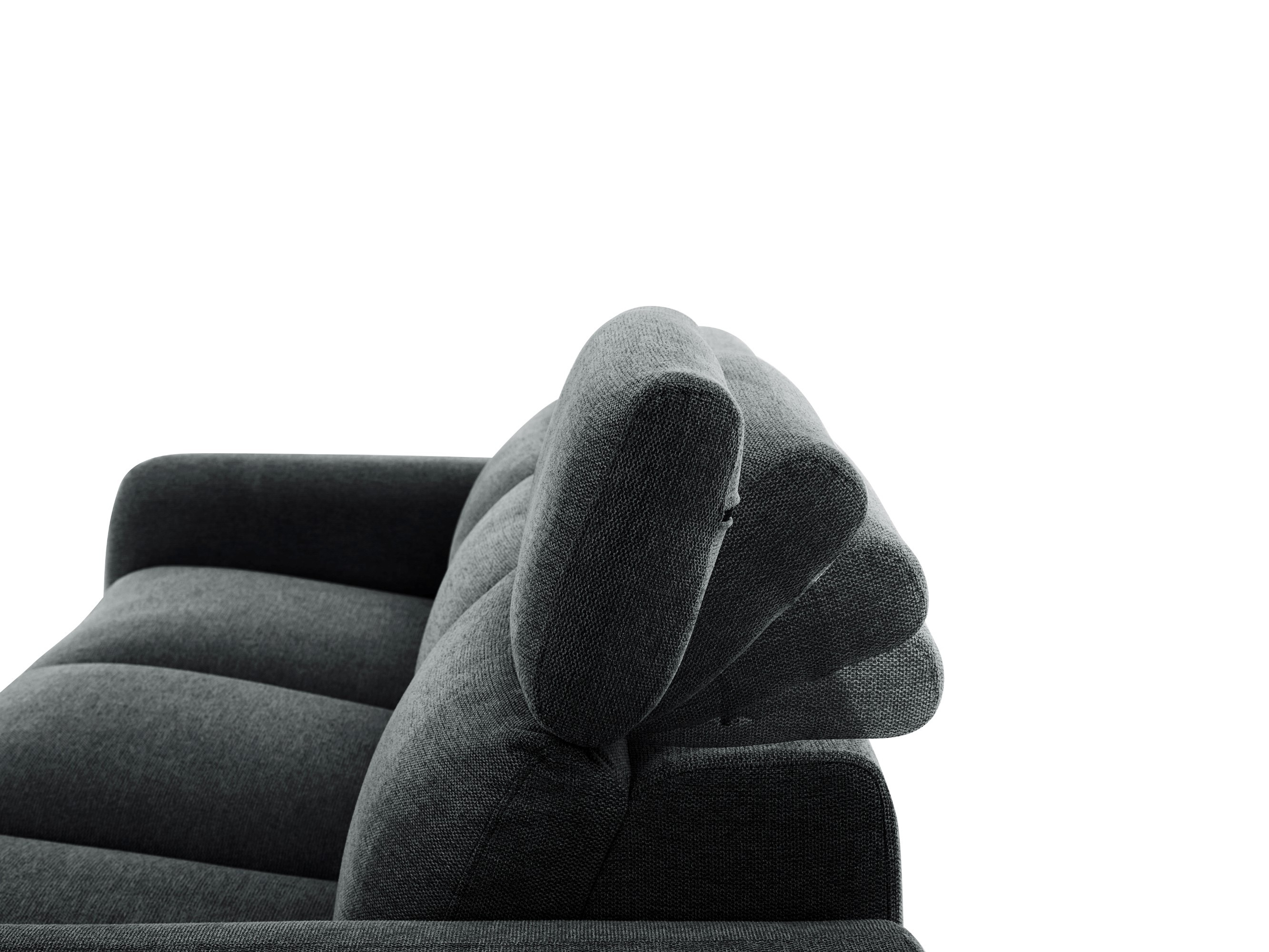 Kotna garnitura s počivalnikom Denton 1509 (Temno siva)