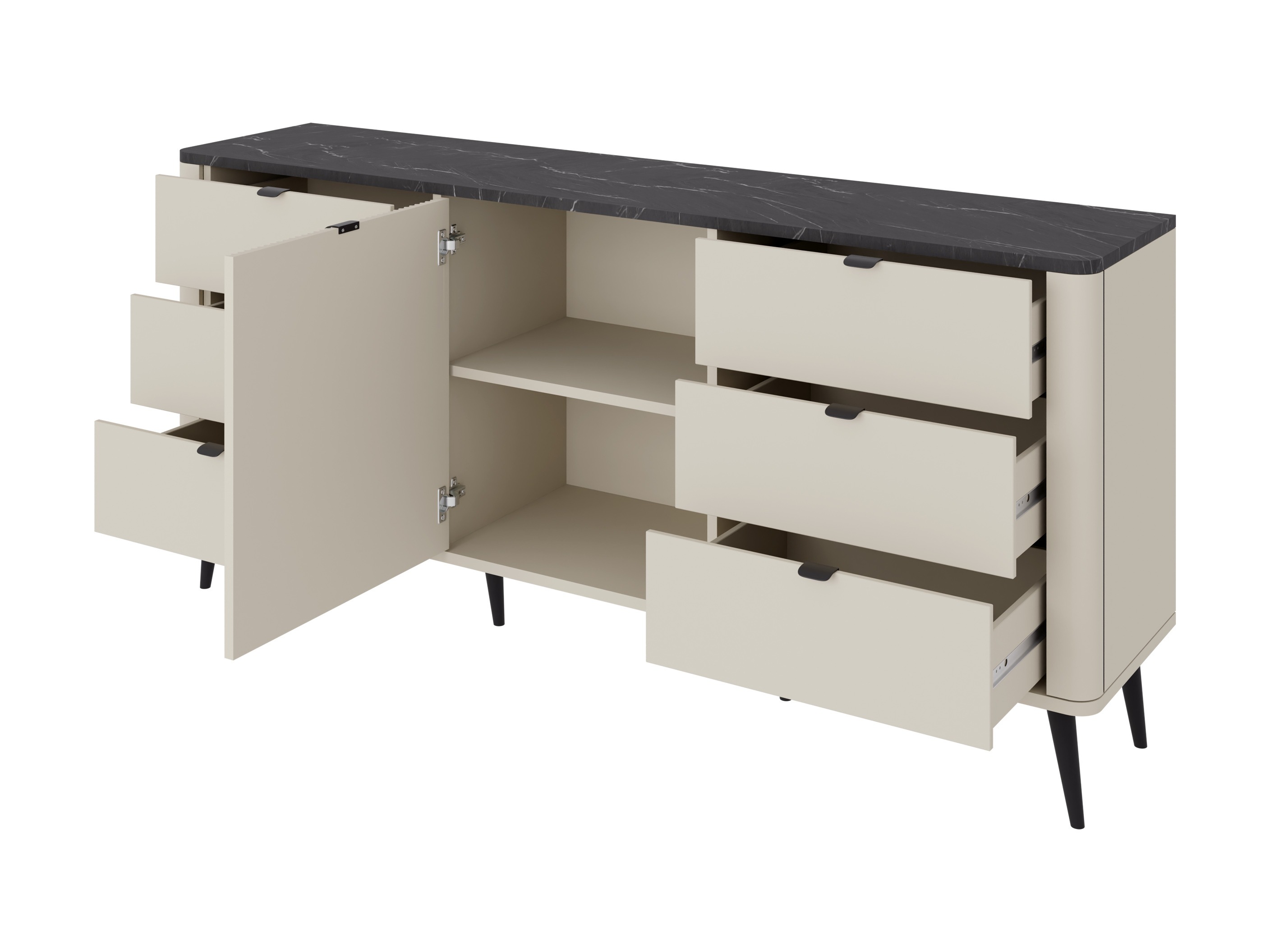 Komoda Lufela 107 (Kašmir + Sivi marmor)