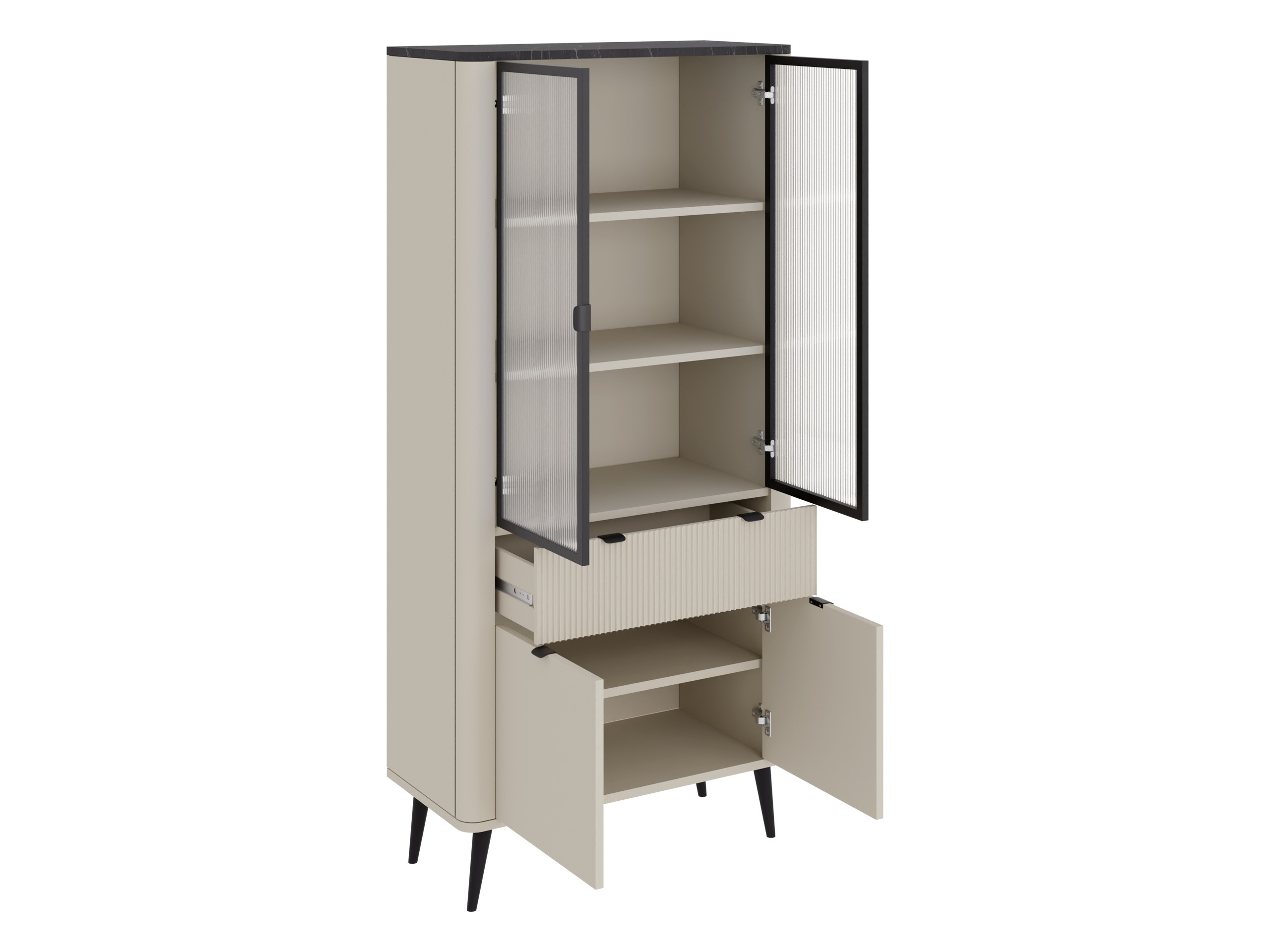 Komplet za dnevno sobo Lufela 120 (Kašmir + Oreh)